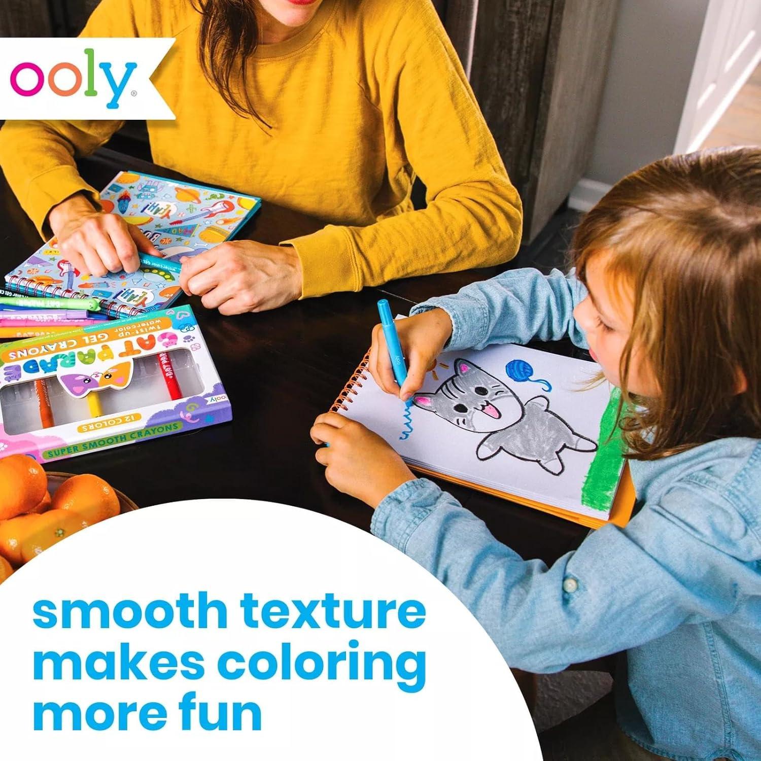 image:imageOOLY 13357 Sparkle Gel Crayons Set of 12Cat Parade Vibrant Gel Crayons