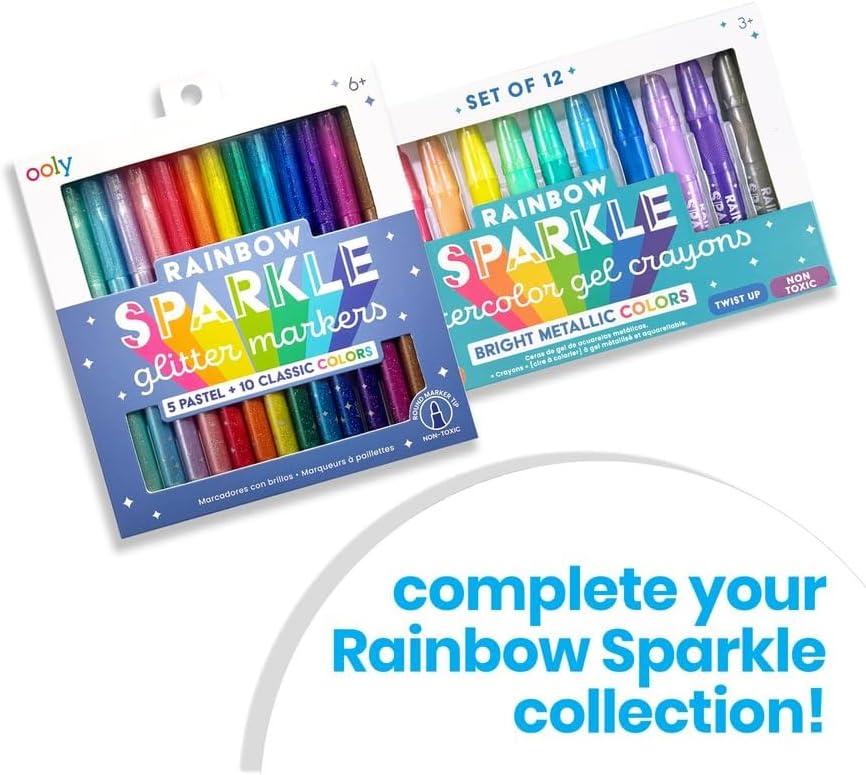 image:imageOOLY 13357 Sparkle Gel Crayons Set of 12Metallic Watercolor Gel Crayons