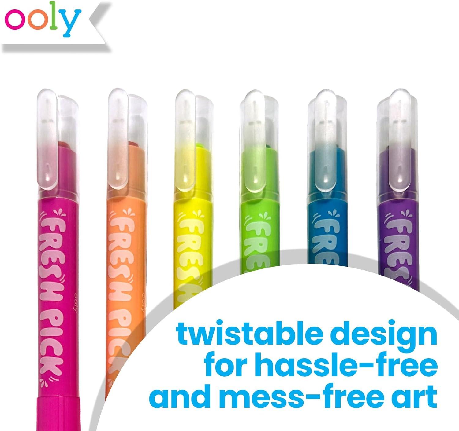 image:imageOOLY 13357 Sparkle Gel Crayons Set of 12Scented Neon Gel Crayons