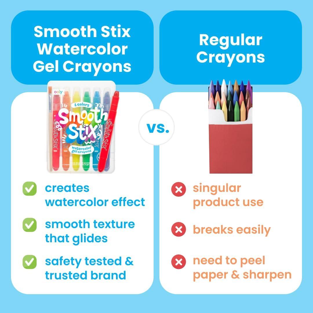 image:imageOOLY 13357 Sparkle Gel Crayons Set of 12Smooth Stix Watercolor