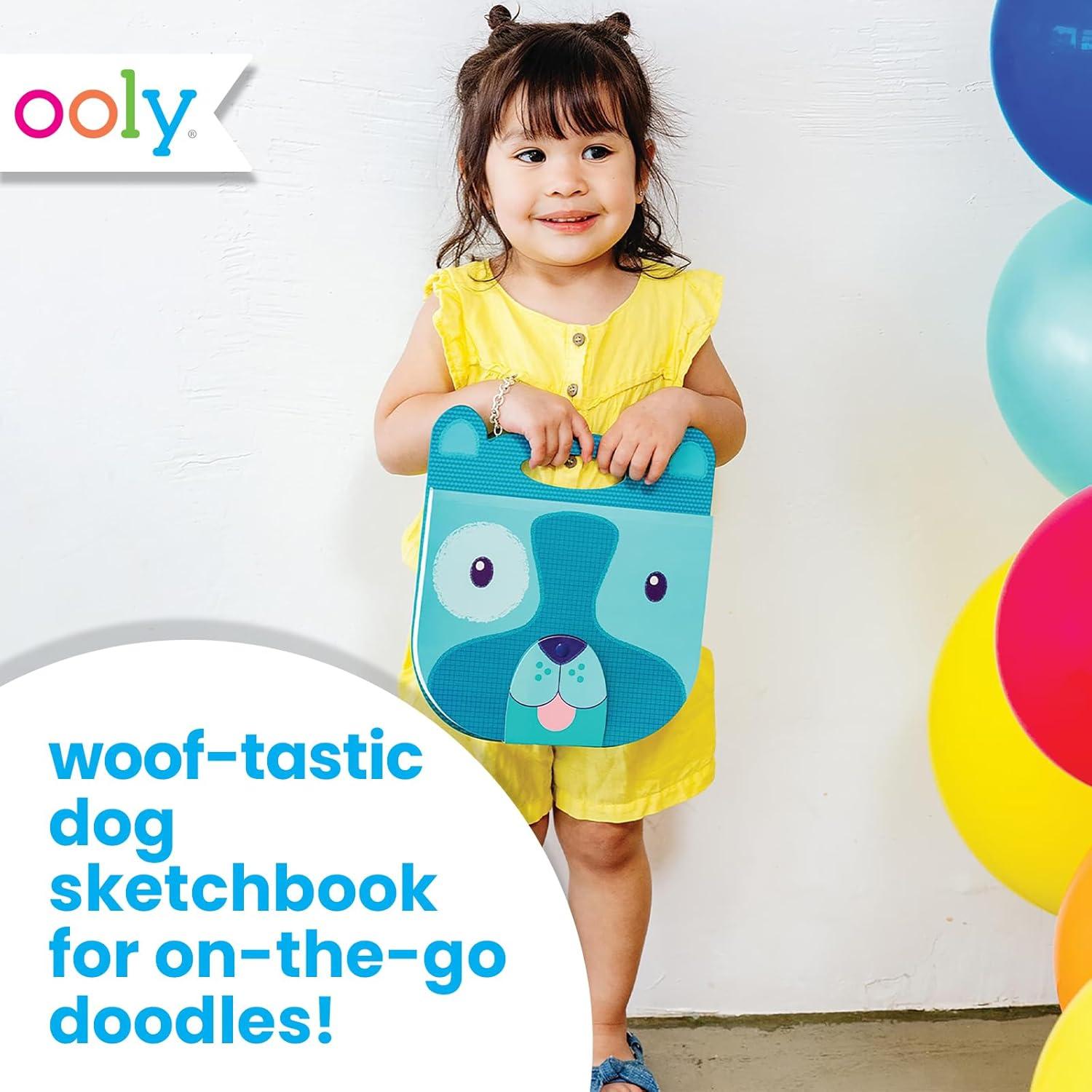 image:imageOOLY Carry Along Sketchbook for Kids 60 Pages 9 x 7 inches Portable Sketch Book Drawing Pad for Travel CatDog