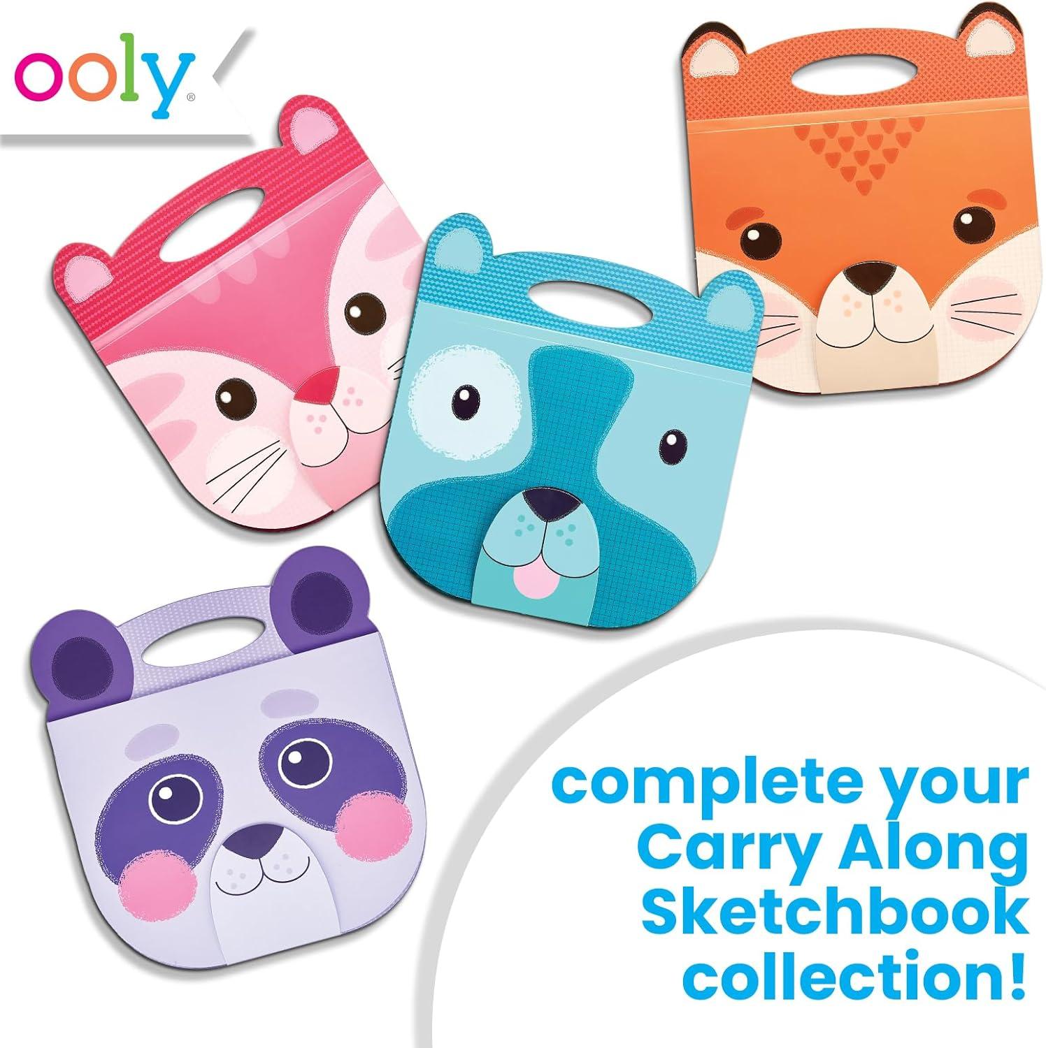 image:imageOOLY Carry Along Sketchbook for Kids 60 Pages 9 x 7 inches Portable Sketch Book Drawing Pad for Travel CatFox
