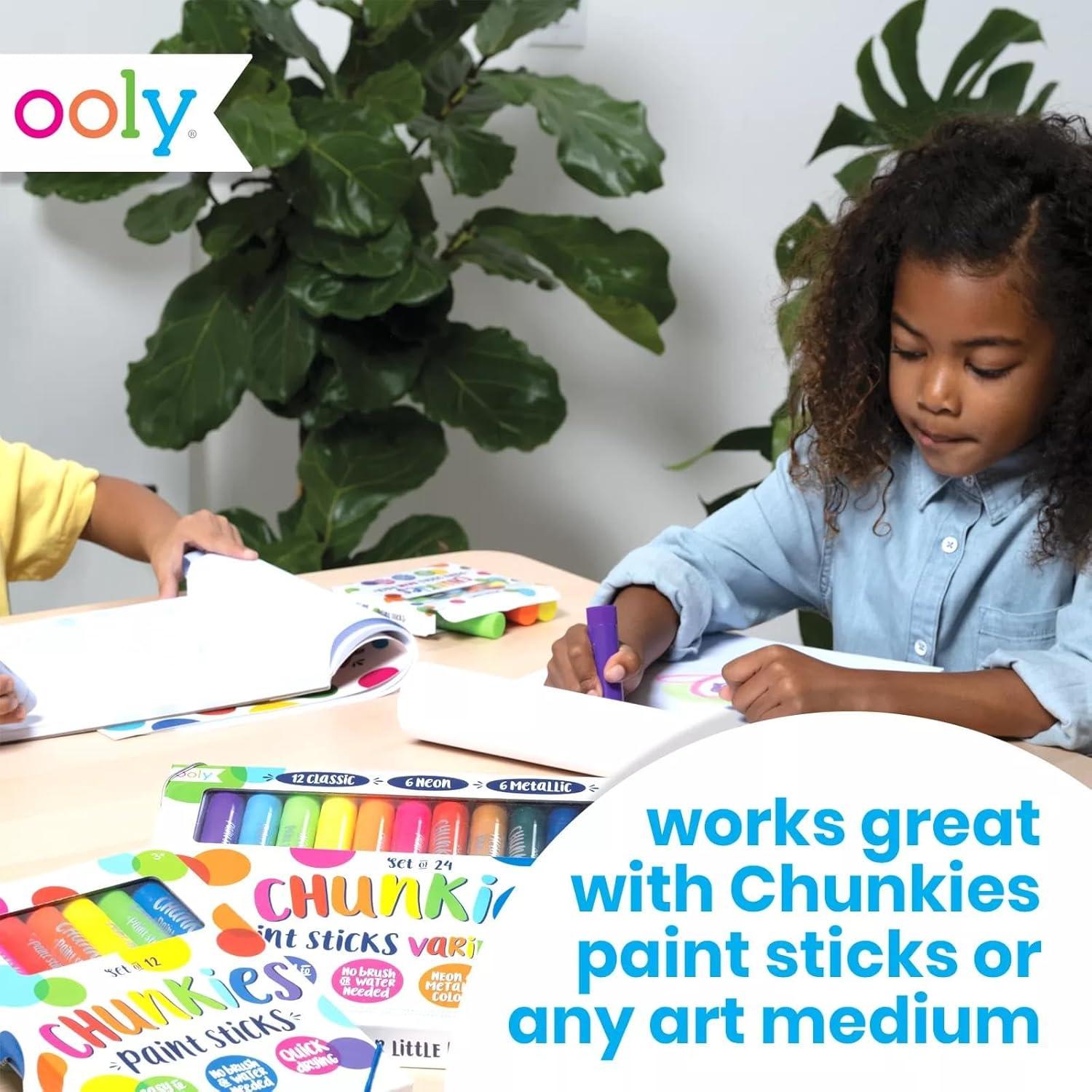 image:imageOOLY Chunkies 12 x 9 Thick Paper Sketchbook Pad 60 Pages per Pad 120 GSM 32 LB Paper for Drawing Artwork Perfect with Chunkies Paint Sticks for ToddlersChunkies