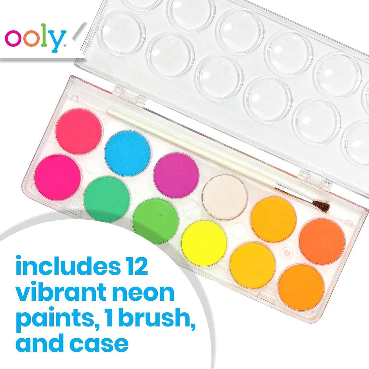 image:imageOOLY Lil Watercolor Paint Pad for Kids 20 Sheets Watercolor Paper Pad 9x12 Inch 200 GSM Acid Free No Bleed Watercolor Paint Pad Ages 3 and UpChroma Blends Neon Pods