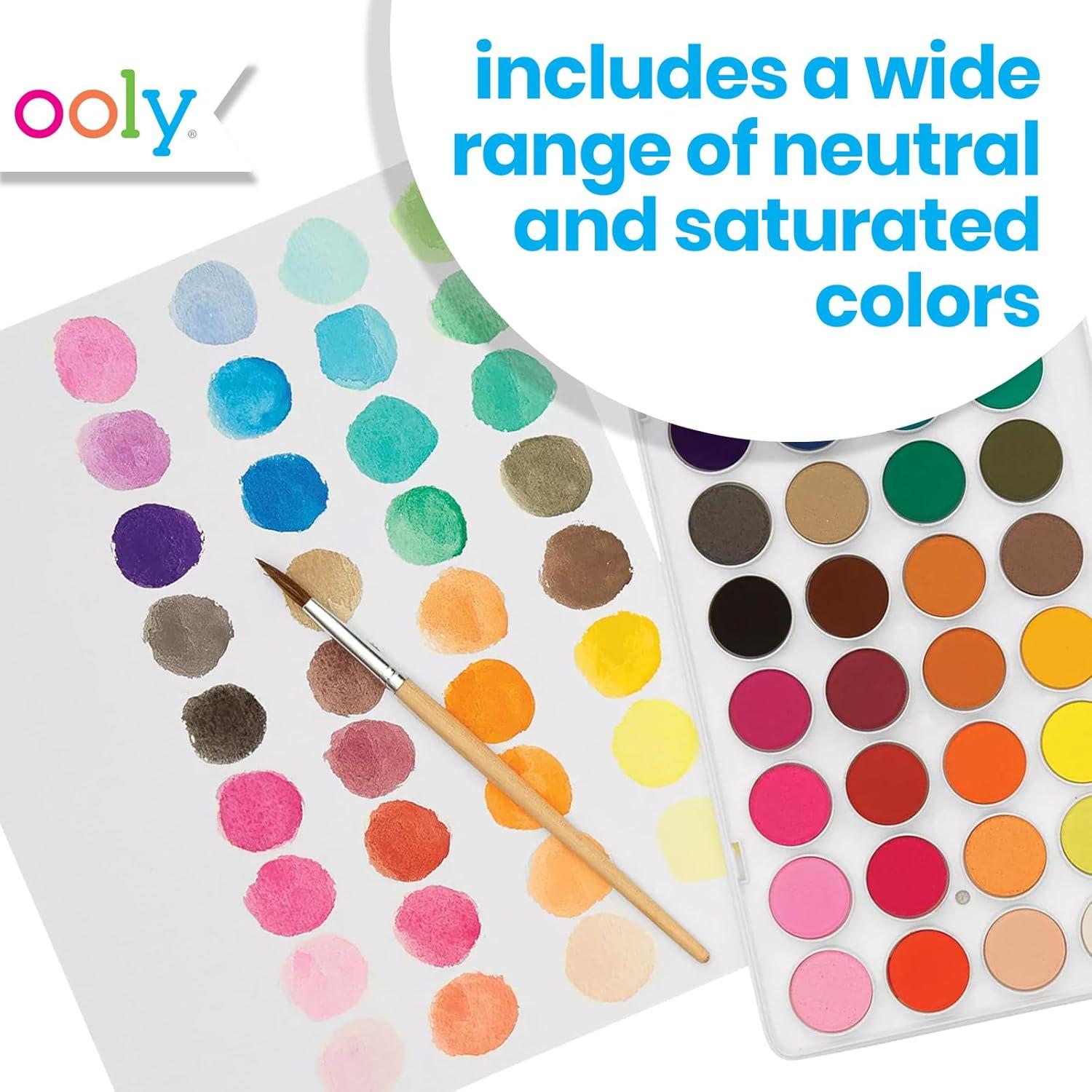 image:imageOOLY Lil Watercolor Paint Pad for Kids 20 Sheets Watercolor Paper Pad 9x12 Inch 200 GSM Acid Free No Bleed Watercolor Paint Pad Ages 3 and UpLil Watercolor Set