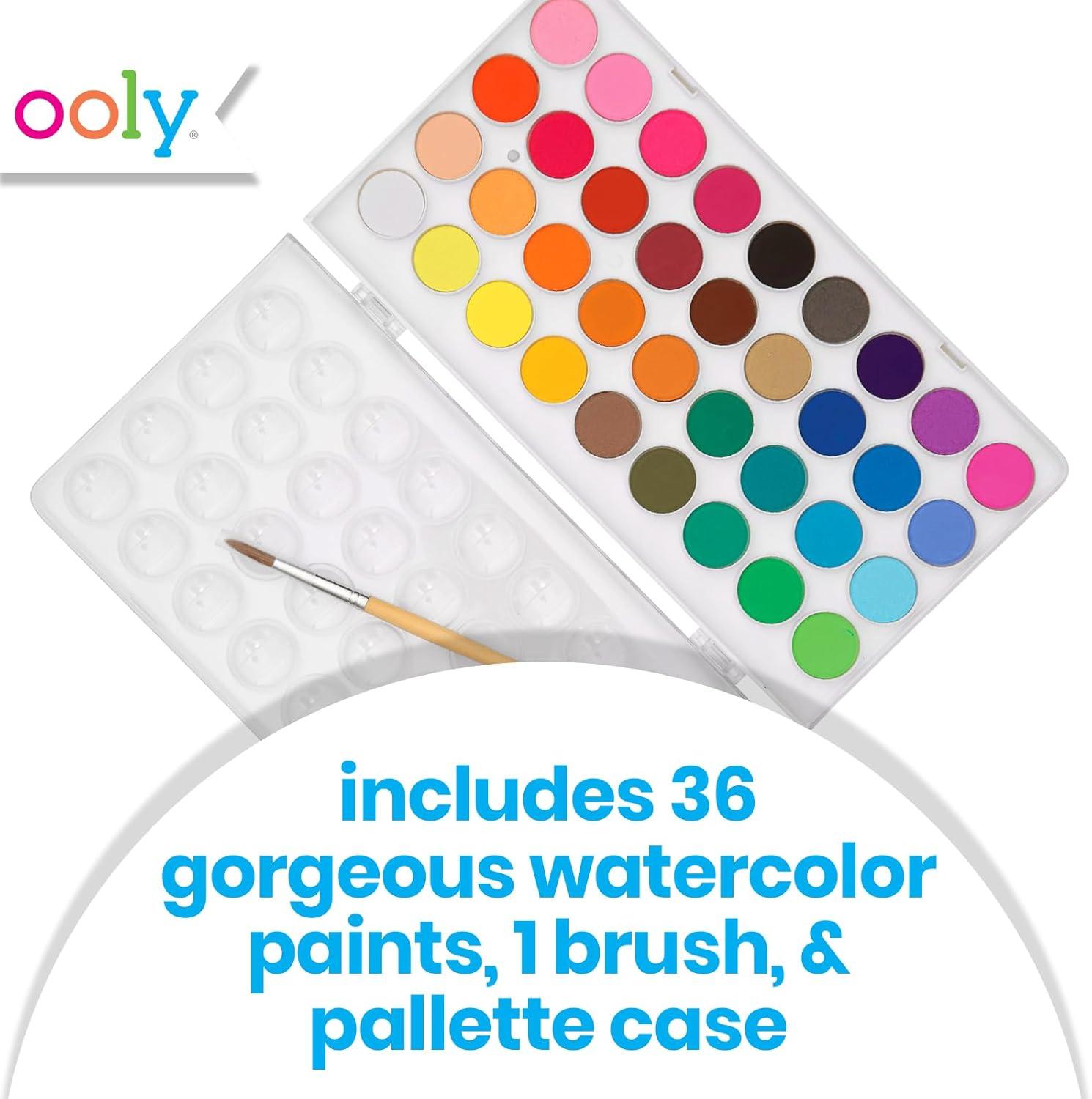 image:imageOOLY Lil Watercolor Paint Pad for Kids 20 Sheets Watercolor Paper Pad 9x12 Inch 200 GSM Acid Free No Bleed Watercolor Paint Pad Ages 3 and UpLil Watercolor Set