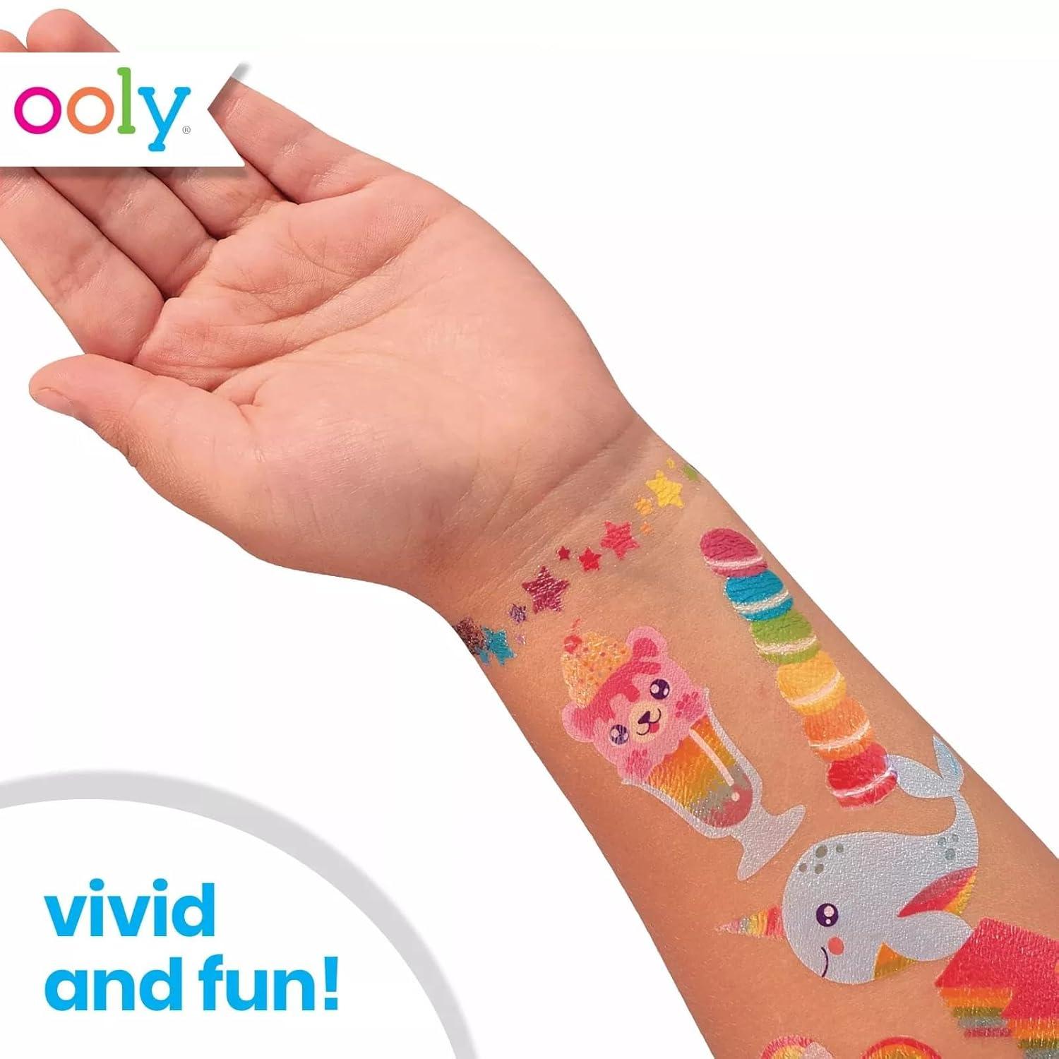 image:imageOoly 50 Glitter Temporary Tattoos For Kids Safe amp NonToxic Temporary Tattoo Party Favors Gifts for Kids Great Goodie Bag Stuffers amp Fun Birthday Decorations Doodle WorldAwesome Doodles