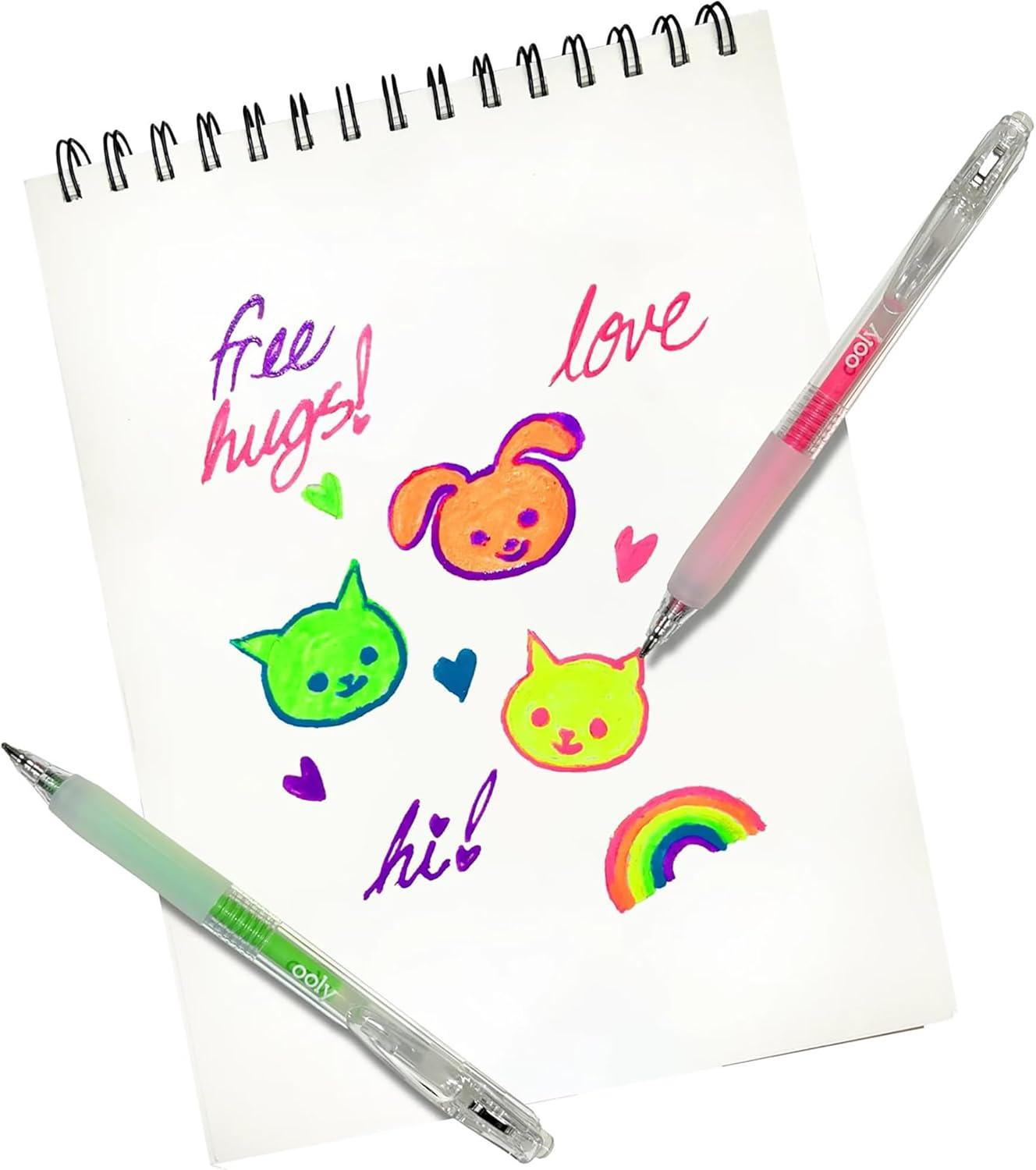 image:imageOoly 6 Colors in 1 Gel Pen Retractable Gel Pen with 6 Unique Colors 07mm Nib for Fine Lines Clickable and Smooth for Writing and Doodling School SuppliesJelly Gloss Deco Multi Surface