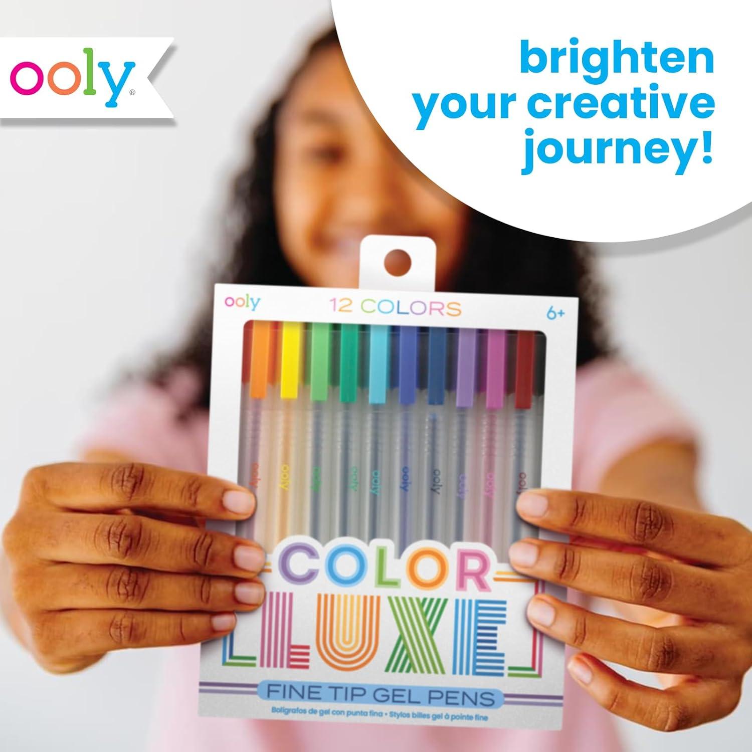 image:imageOoly 6 Colors in 1 Gel Pen Retractable Gel Pen with 6 Unique Colors 07mm Nib for Fine Lines Clickable and Smooth for Writing and Doodling School SuppliesColor Luxe