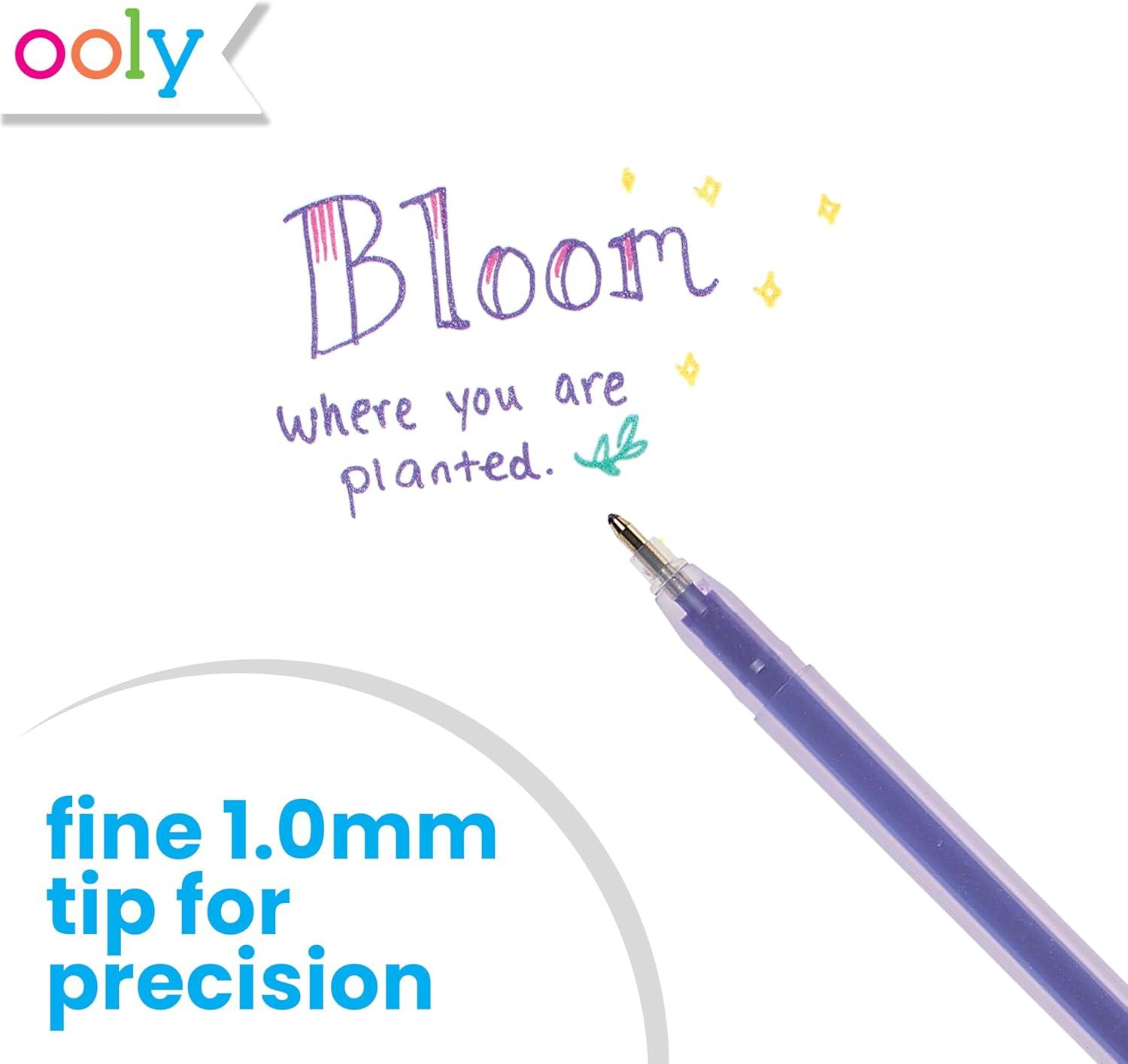 image:imageOoly 6 Colors in 1 Gel Pen Retractable Gel Pen with 6 Unique Colors 07mm Nib for Fine Lines Clickable and Smooth for Writing and Doodling School SuppliesRadiant Glitter