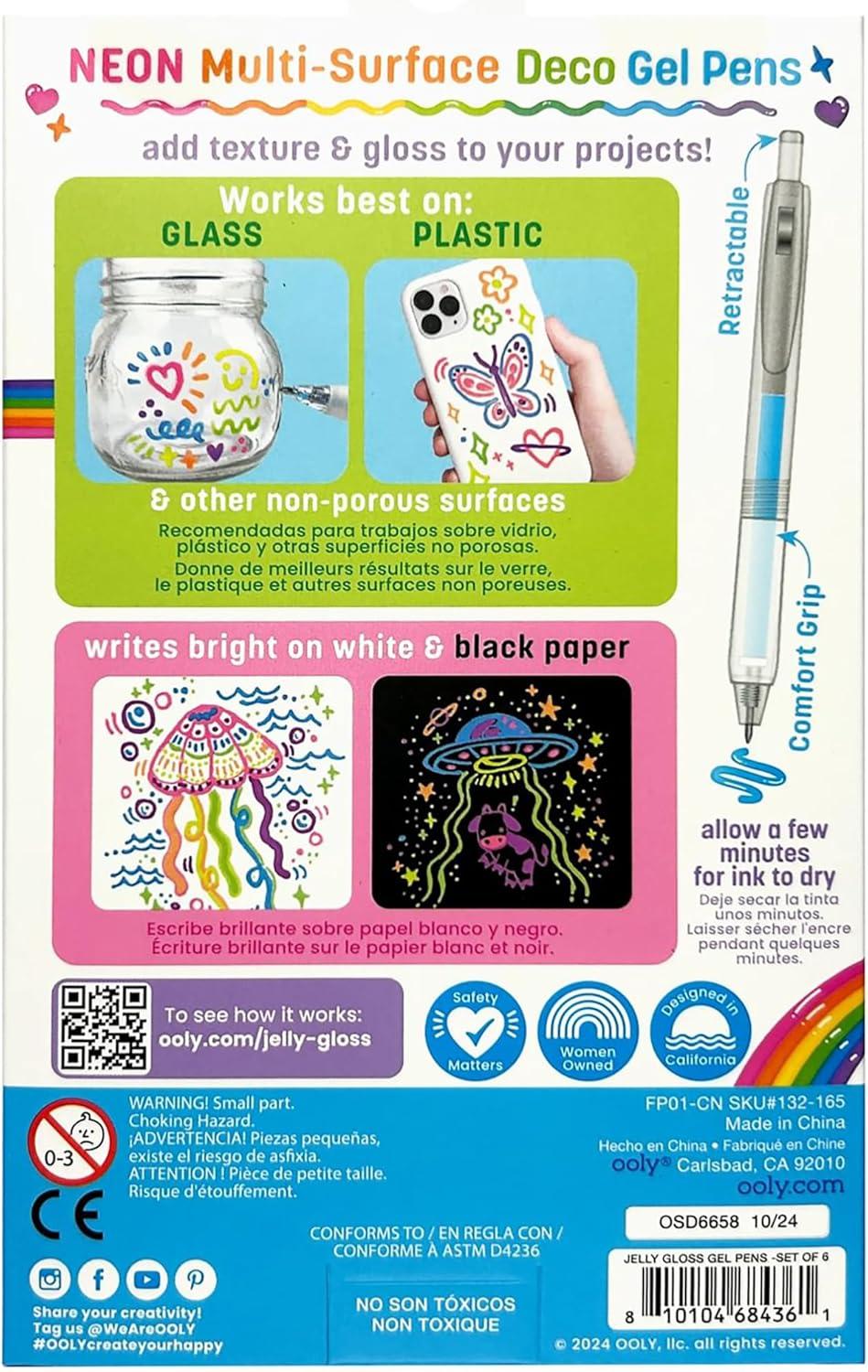 image:imageOoly 6 Colors in 1 Gel Pen Retractable Gel Pen with 6 Unique Colors 07mm Nib for Fine Lines Clickable and Smooth for Writing and Doodling School SuppliesJelly Gloss Deco Multi Surface