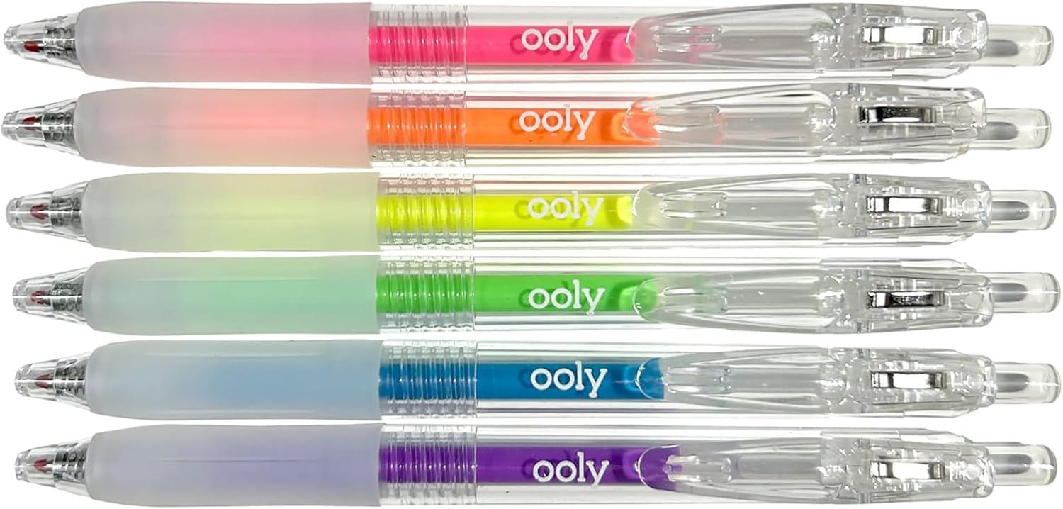 image:imageOoly 6 Colors in 1 Gel Pen Retractable Gel Pen with 6 Unique Colors 07mm Nib for Fine Lines Clickable and Smooth for Writing and Doodling School SuppliesJelly Gloss Deco Multi Surface