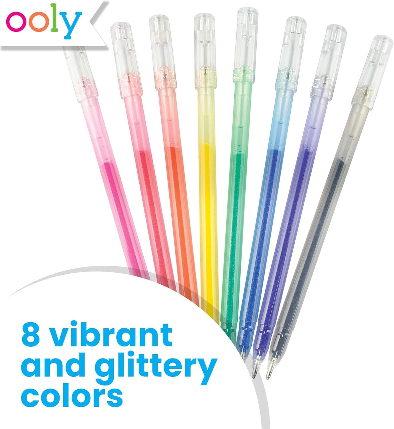 image:imageOoly 6 Colors in 1 Gel Pen Retractable Gel Pen with 6 Unique Colors 07mm Nib for Fine Lines Clickable and Smooth for Writing and Doodling School SuppliesRadiant Glitter