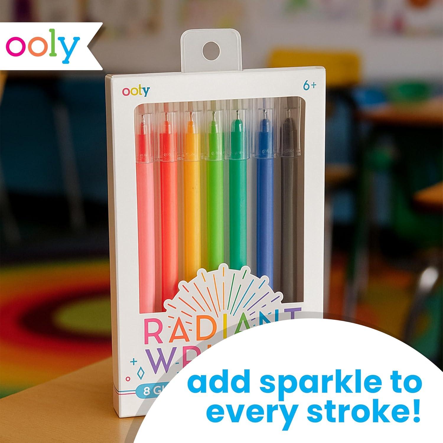 image:imageOoly 6 Colors in 1 Gel Pen Retractable Gel Pen with 6 Unique Colors 07mm Nib for Fine Lines Clickable and Smooth for Writing and Doodling School SuppliesRadiant Glitter
