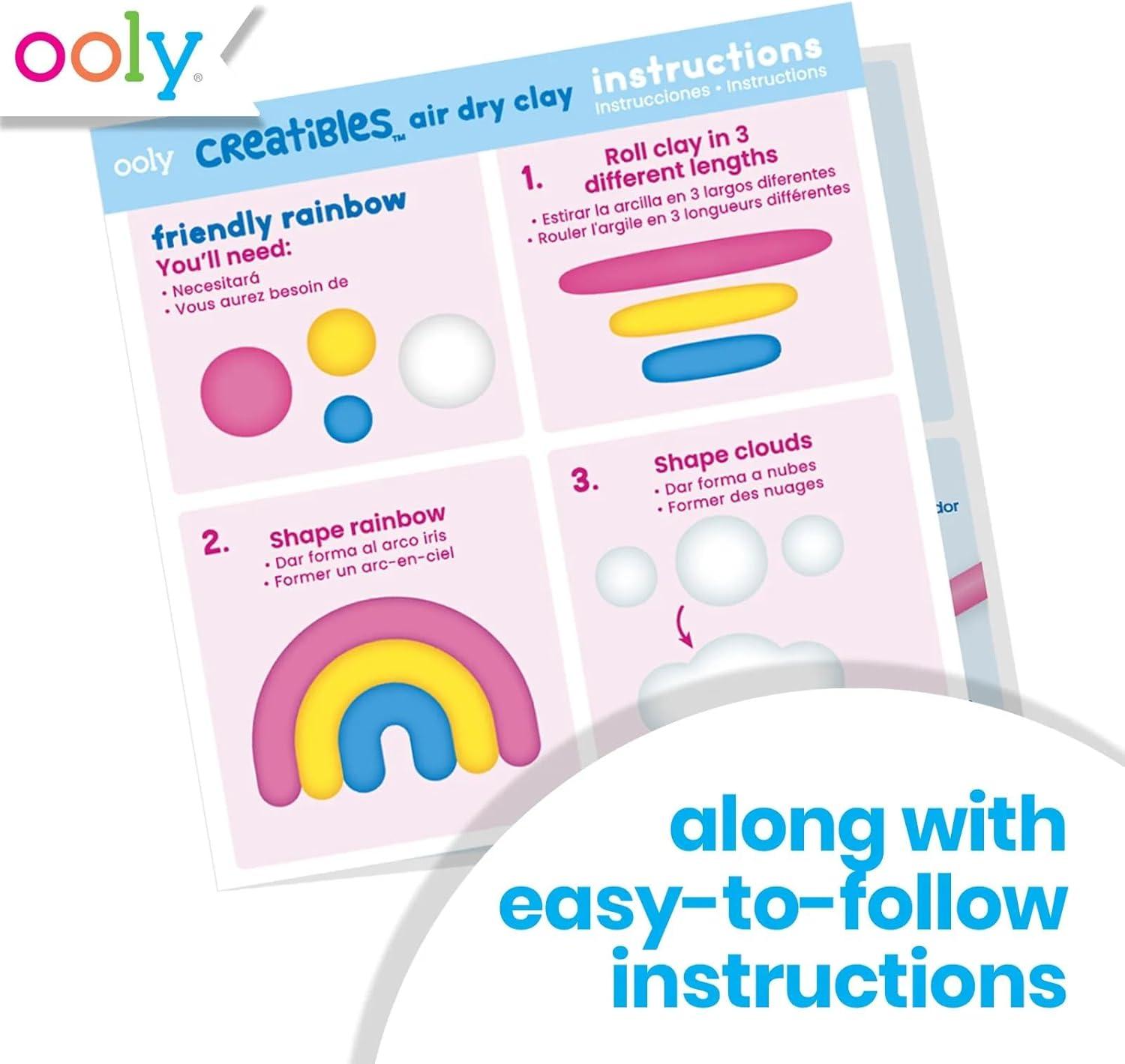 image:imageOoly Air Dry Clay for Kids 24 Colors Modeling Clay with 3 Shaping Tools Play Dough Gifts for Kids Craft Supplies Creatibles16 Colors Expansion Set