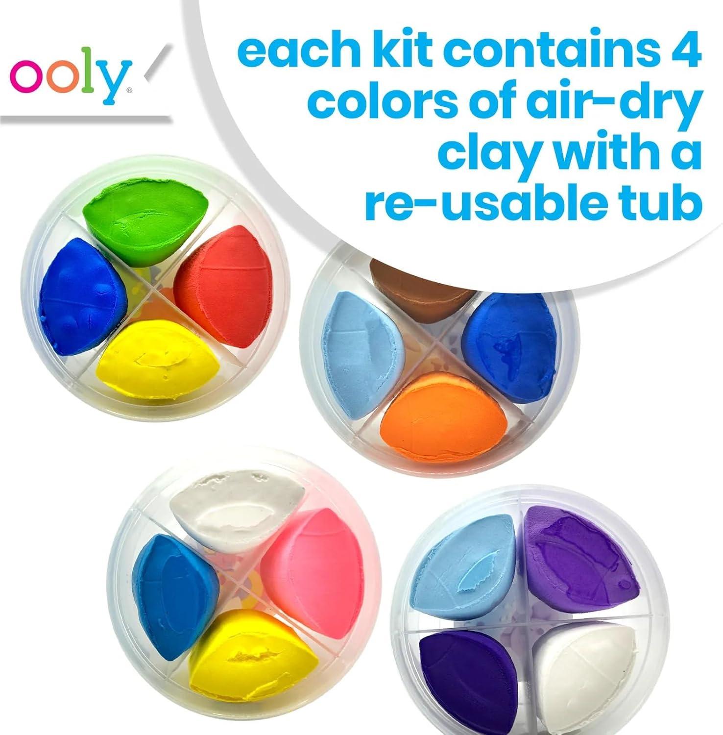 image:imageOoly Air Dry Clay for Kids 24 Colors Modeling Clay with 3 Shaping Tools Play Dough Gifts for Kids Craft Supplies Creatibles16 Colors Expansion Set