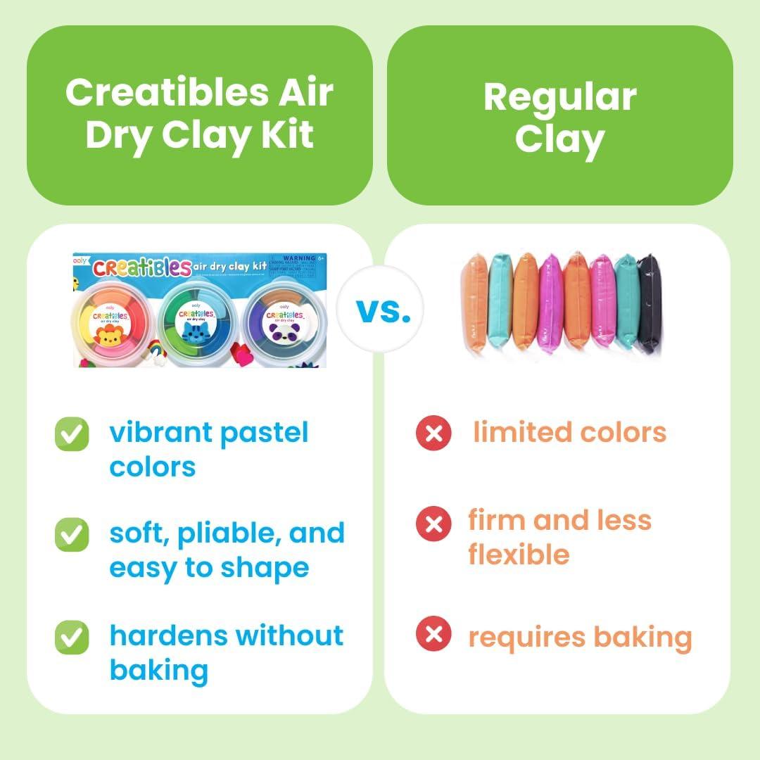 image:imageOoly Air Dry Clay for Kids 24 Colors Modeling Clay with 3 Shaping Tools Play Dough Gifts for Kids Craft Supplies Creatibles6 Colors Jewelry Kit