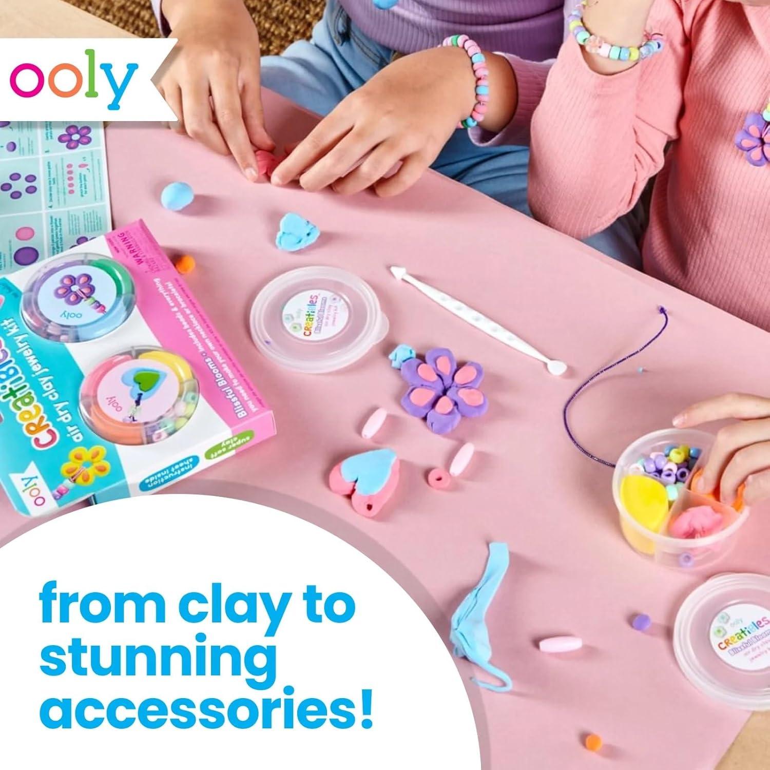 image:imageOoly Air Dry Clay for Kids 24 Colors Modeling Clay with 3 Shaping Tools Play Dough Gifts for Kids Craft Supplies Creatibles6 Colors Jewelry Kit