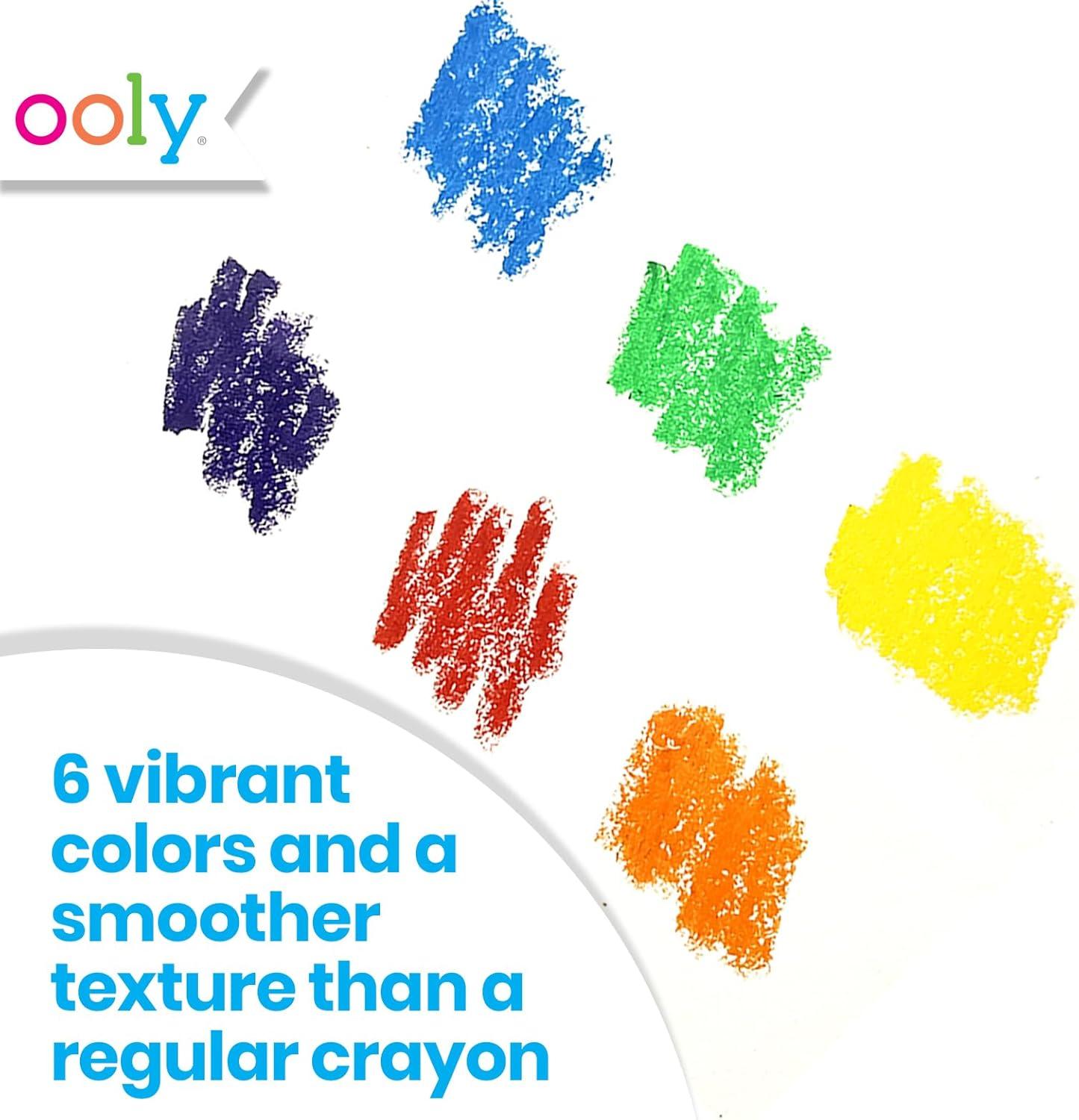 image:imageOoly Cat Parade Gel Crayons for Kids and Adults Set of 12 Rainbow Color Crayons for Glass and Paper Surfaces with CatShaped TwistUp Caps Smooth Gliding Gel Crayon SetSmooth Stix Watercolor