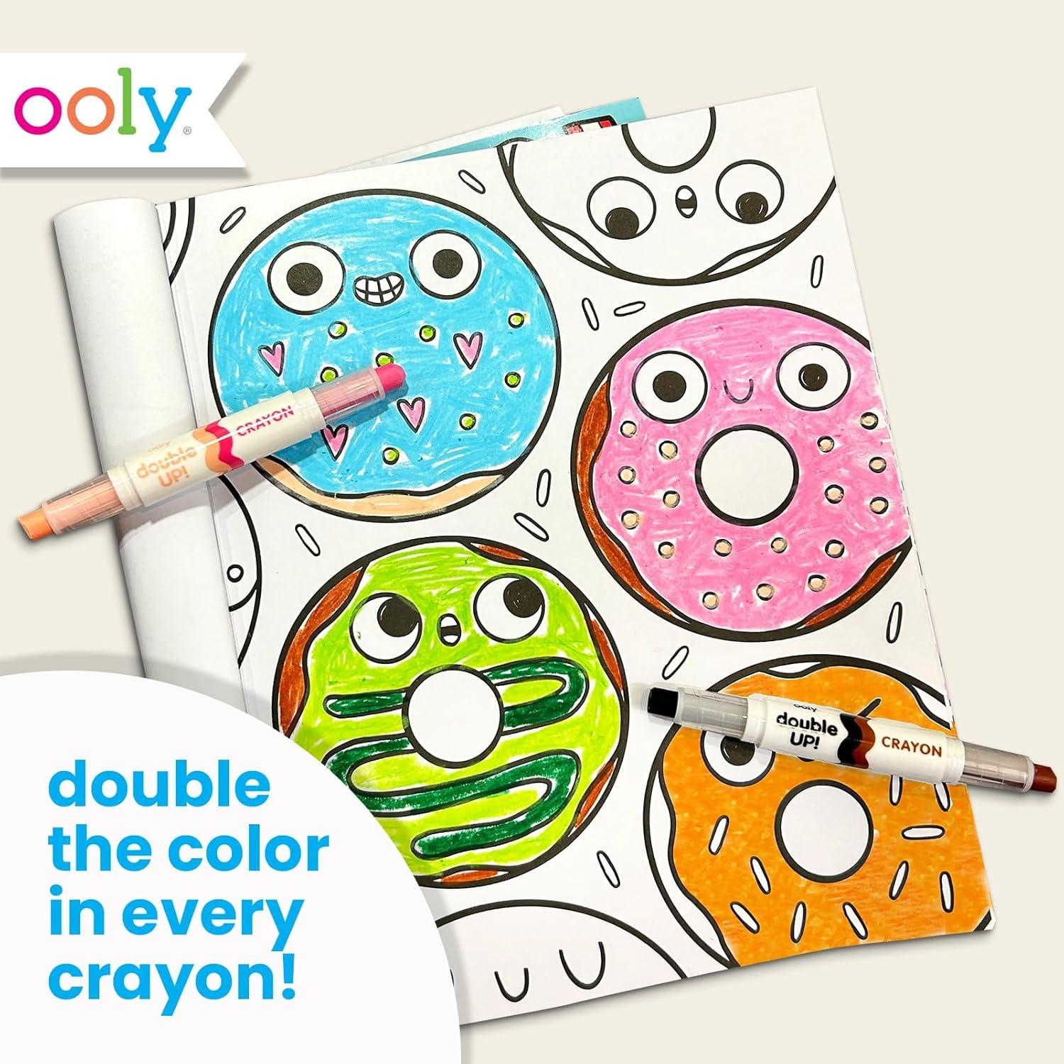 image:imageOoly Cat Parade Gel Crayons for Kids and Adults Set of 12 Rainbow Color Crayons for Glass and Paper Surfaces with CatShaped TwistUp Caps Smooth Gliding Gel Crayon SetDouble Up Crayons Set of 6