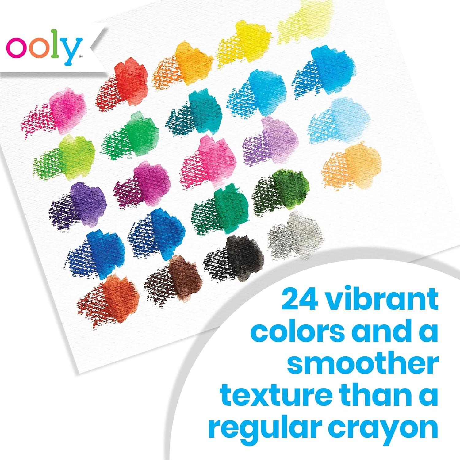 image:imageOoly Cat Parade Gel Crayons for Kids and Adults Set of 12 Rainbow Color Crayons for Glass and Paper Surfaces with CatShaped TwistUp Caps Smooth Gliding Gel Crayon SetSmooth Stix Watercolor Gel Crayons