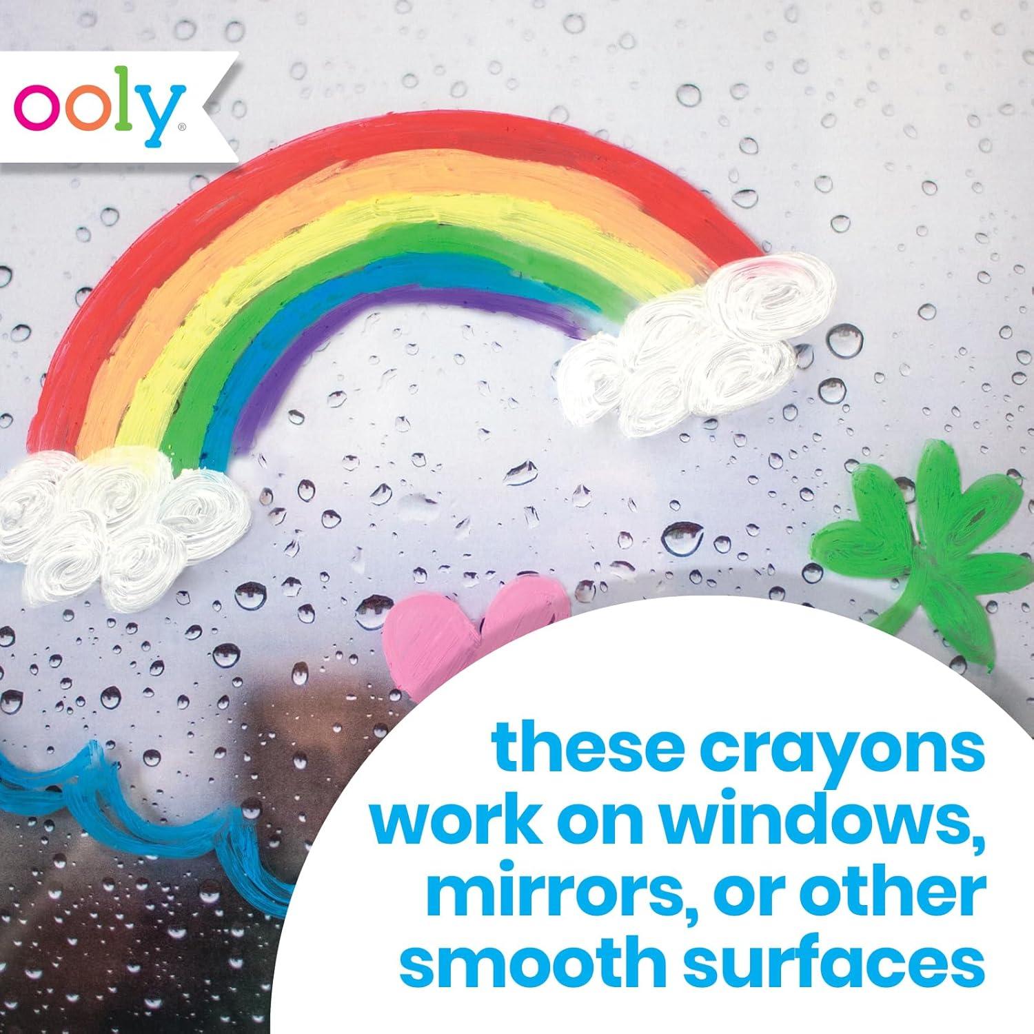 image:imageOoly Cat Parade Gel Crayons for Kids and Adults Set of 12 Rainbow Color Crayons for Glass and Paper Surfaces with CatShaped TwistUp Caps Smooth Gliding Gel Crayon SetRainy Dayz Gel Crayons