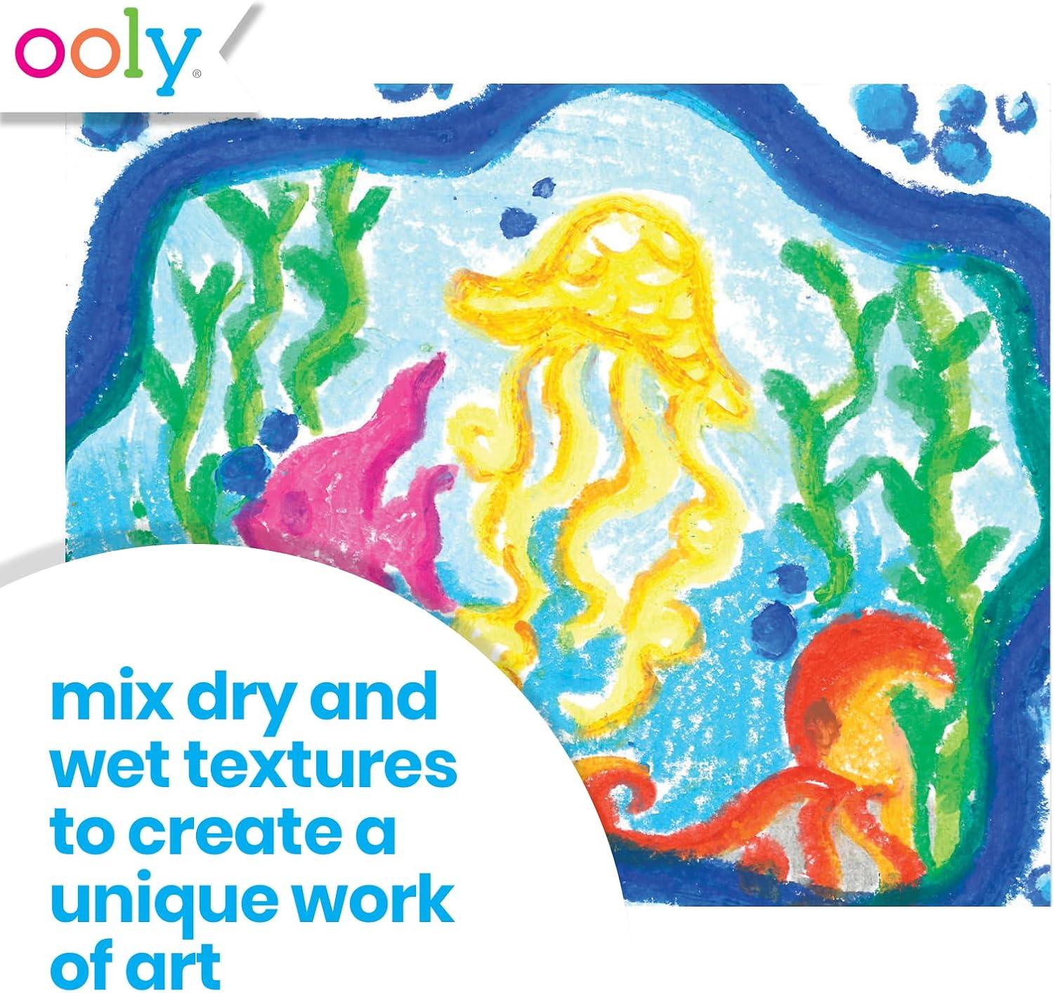 image:imageOoly Cat Parade Gel Crayons for Kids and Adults Set of 12 Rainbow Color Crayons for Glass and Paper Surfaces with CatShaped TwistUp Caps Smooth Gliding Gel Crayon SetSmooth Stix Watercolor