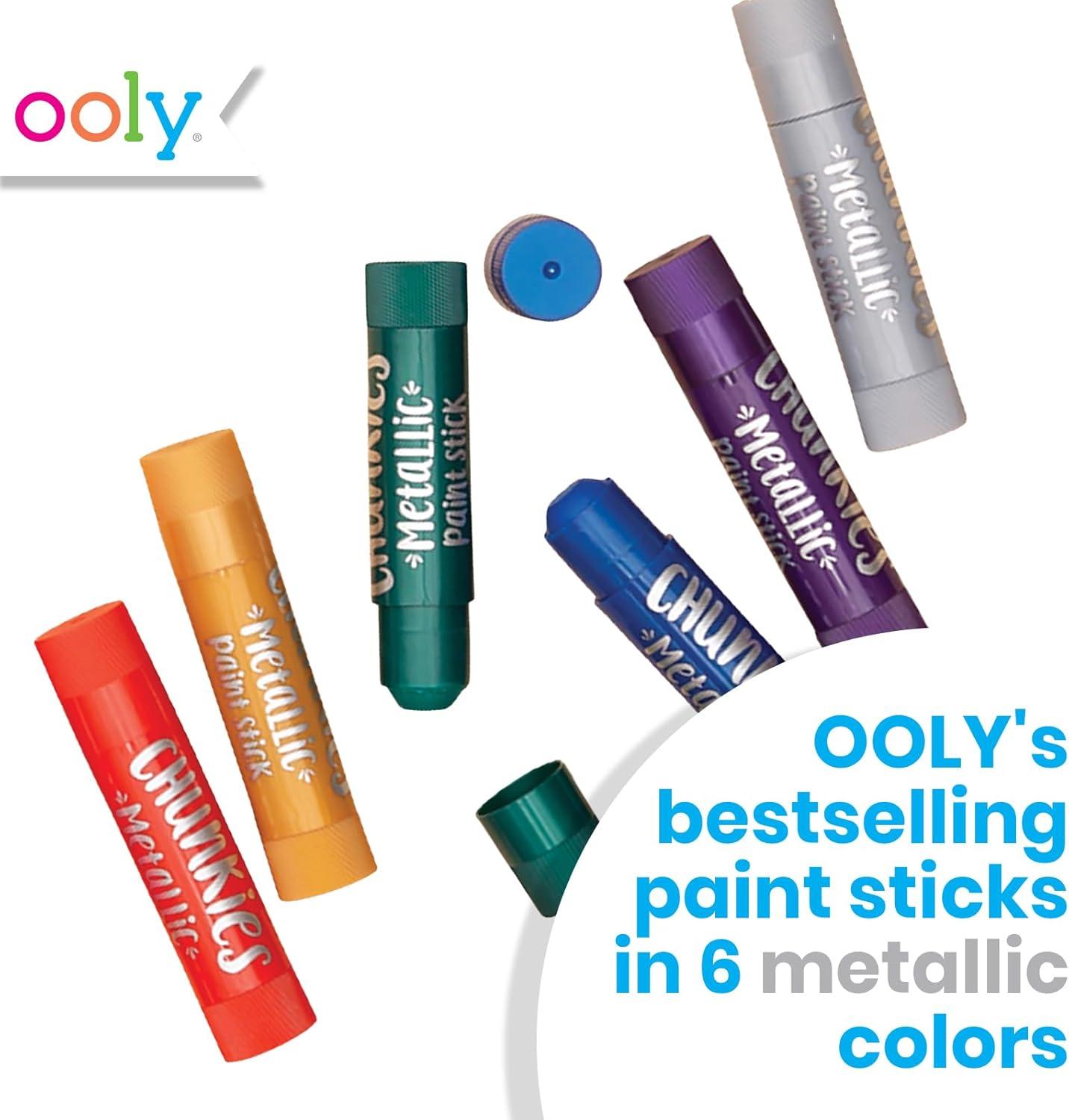 image:imageOoly Chunkies 6 Neon Paint Sticks For Kids Tempera Paint Sticks Neon Colors Set No Mess Quick Drying Art Supplies for Toddlers and KidsMetallic