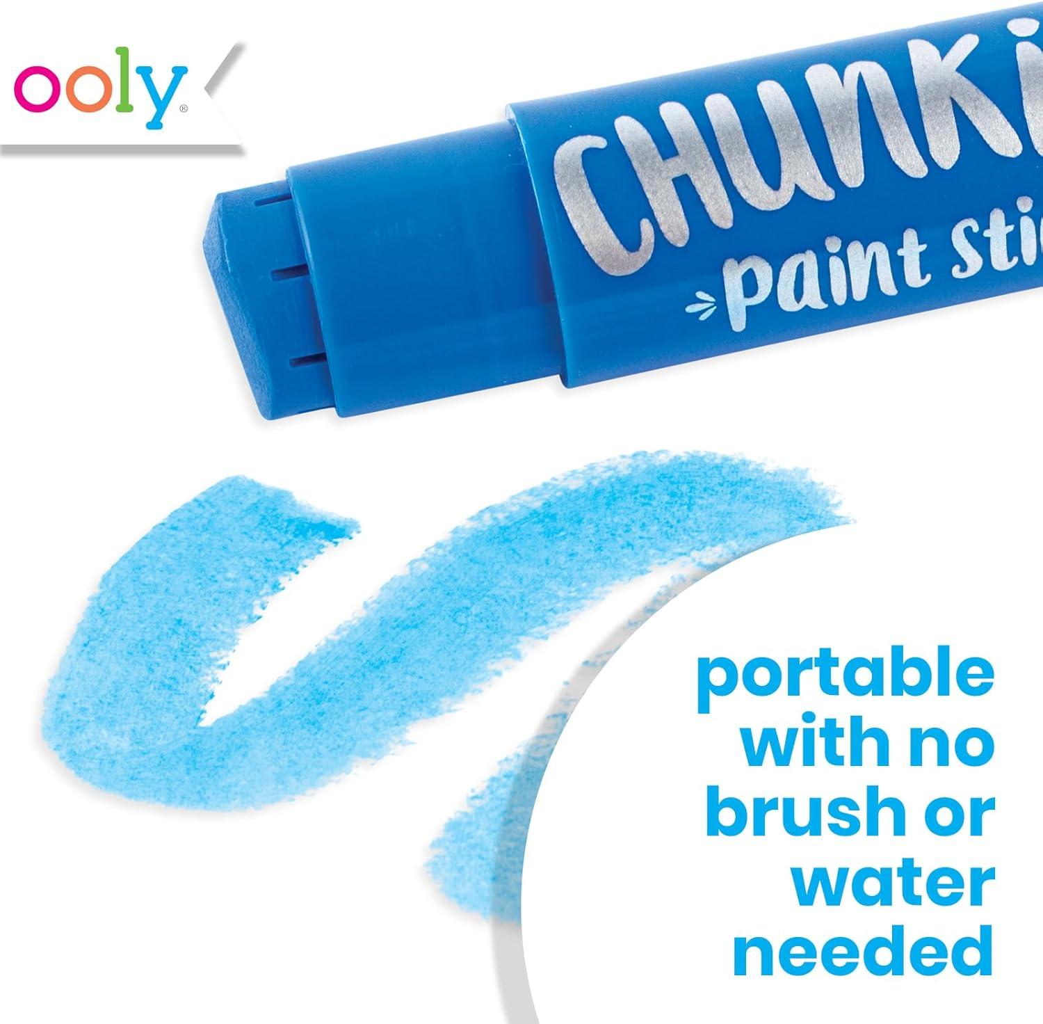 image:imageOoly Chunkies 6 Neon Paint Sticks For Kids Tempera Paint Sticks Neon Colors Set No Mess Quick Drying Art Supplies for Toddlers and KidsMetallic