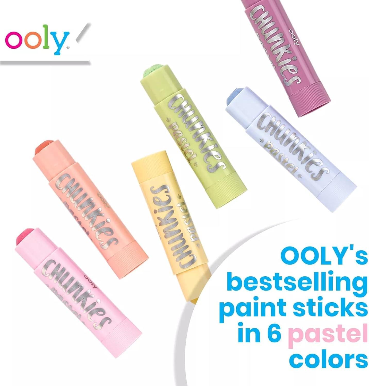 image:imageOoly Chunkies 6 Neon Paint Sticks For Kids Tempera Paint Sticks Neon Colors Set No Mess Quick Drying Art Supplies for Toddlers and KidsPastel