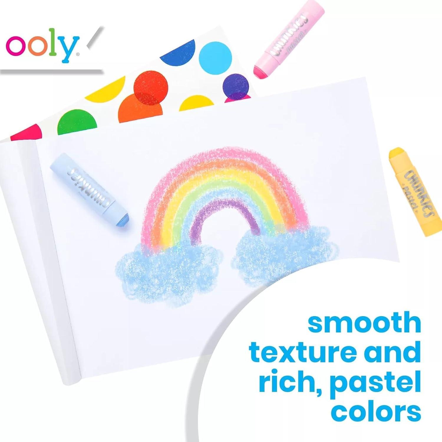 image:imageOoly Chunkies 6 Neon Paint Sticks For Kids Tempera Paint Sticks Neon Colors Set No Mess Quick Drying Art Supplies for Toddlers and KidsPastel