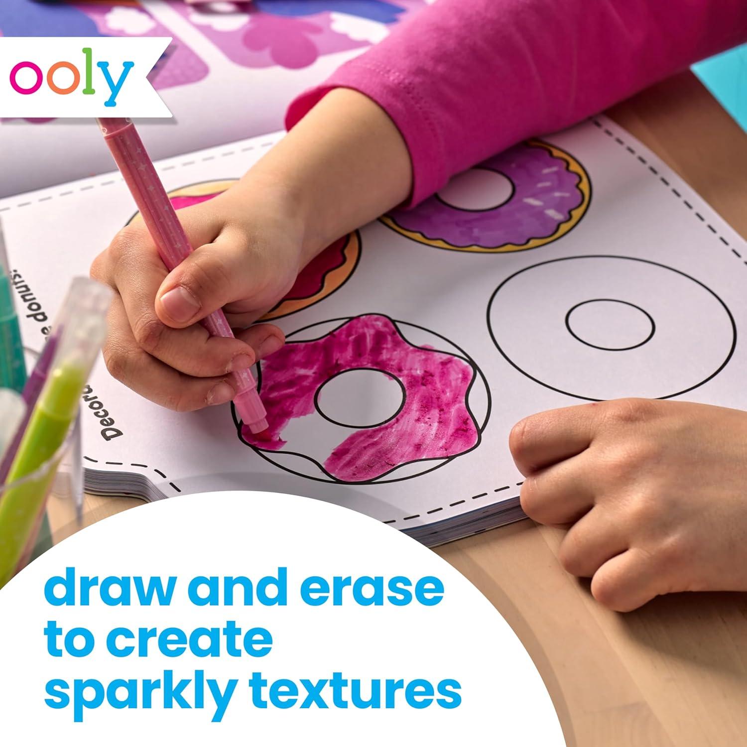 image:imageOoly Make No Mistake Erasable Markers 12 Stress and Mess Free Marker Pack You Can Erase Drawing amp Coloring Pens for Kids and Adults Colorful Supplies for Any Arts amp CraftsErasable Glittery