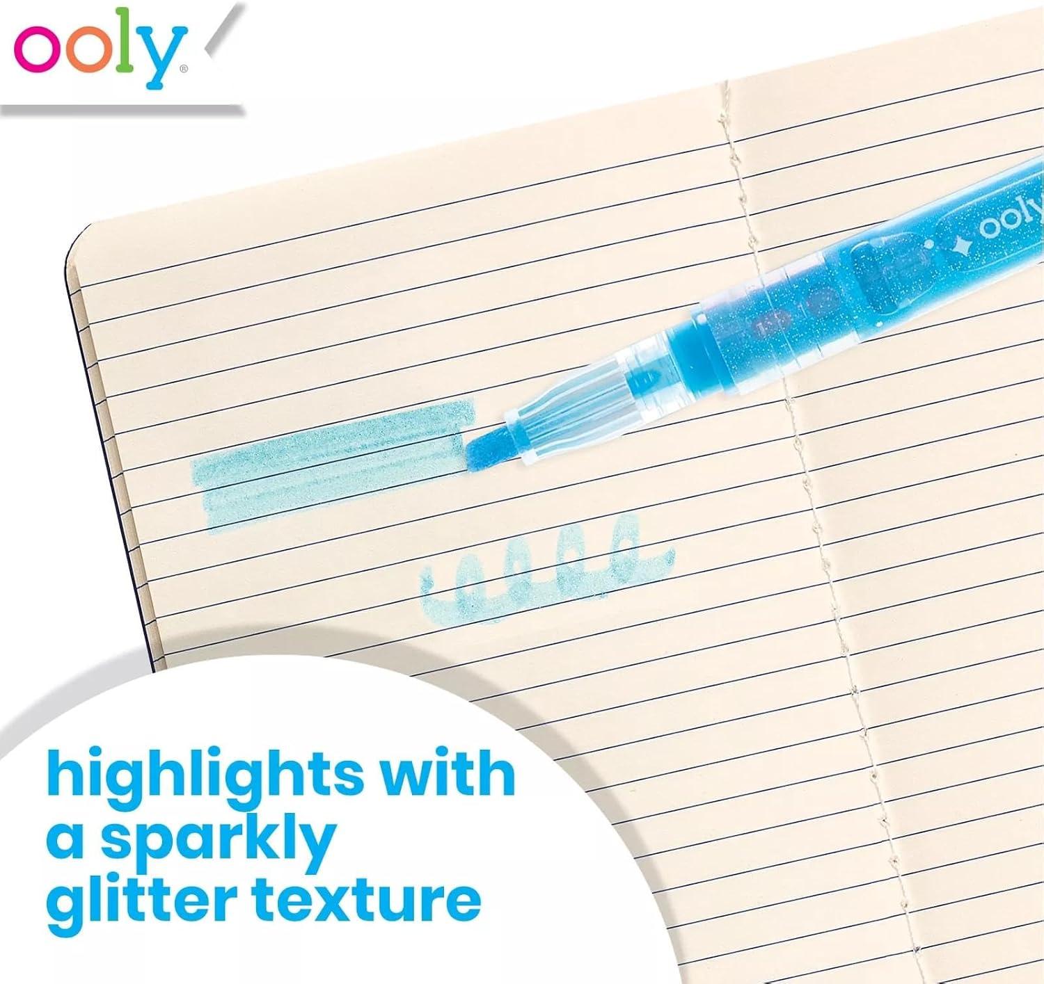image:imageOoly Oh My Glitter Gel Pens Set of 4 Cute School and Art Supplies for Girls Planner Pen with Comfort Grip Ideal Retractable Glitter Pens for Decorations amp Office Use1 Count Pack of 6