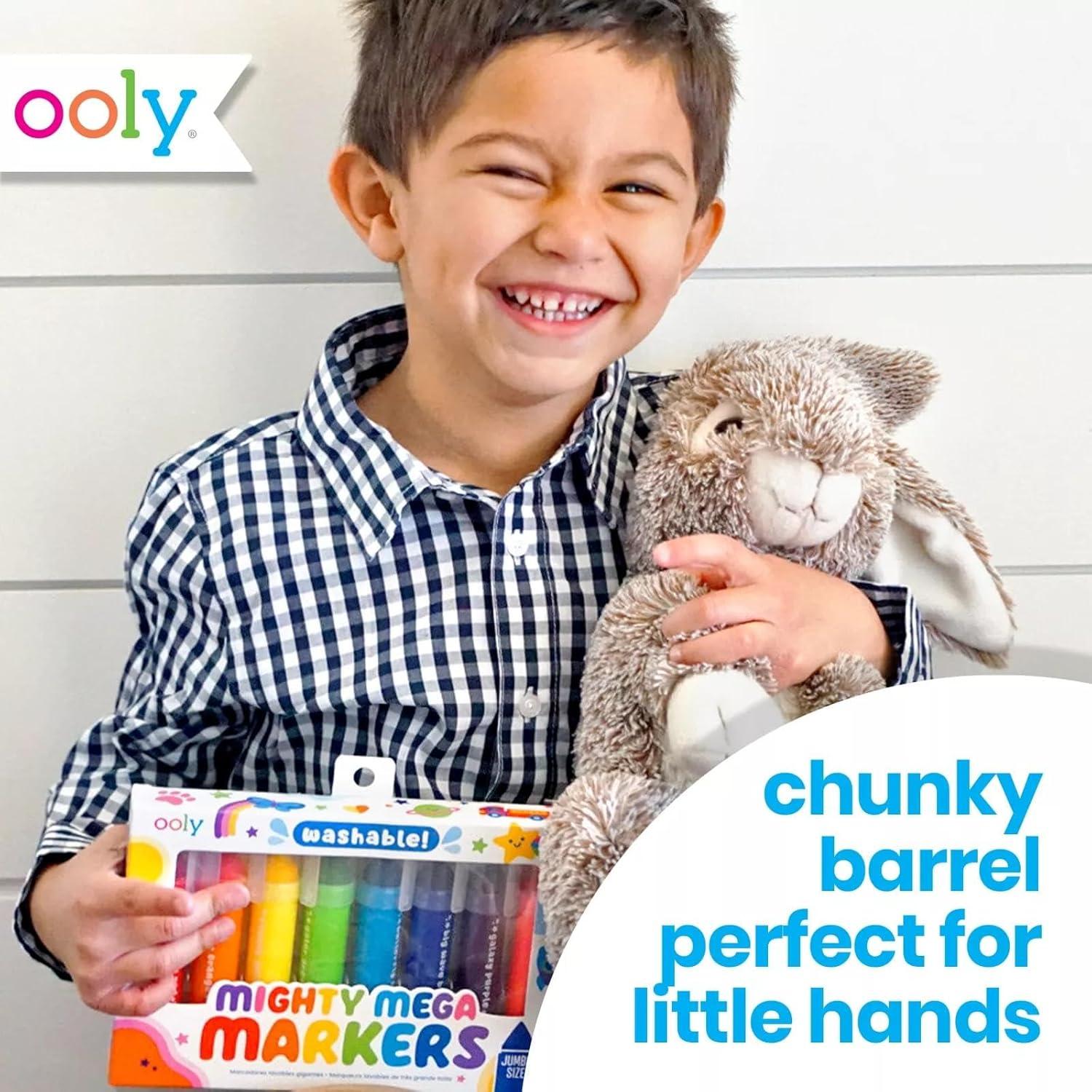 image:imageOoly Thick Toddler Markers with Jumbo Grip Mighty Mega Triangle Tip Markers for Toddlers with Jumbo Barrel Perfect for Little Hands TRIANGLE TIPTriangle Tip