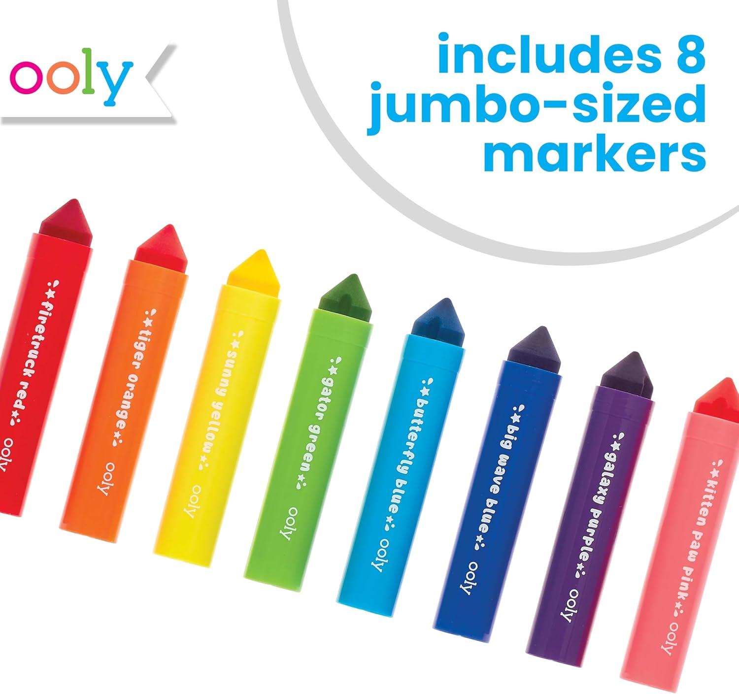 image:imageOoly Thick Toddler Markers with Jumbo Grip Mighty Mega Triangle Tip Markers for Toddlers with Jumbo Barrel Perfect for Little Hands TRIANGLE TIPTriangle Tip