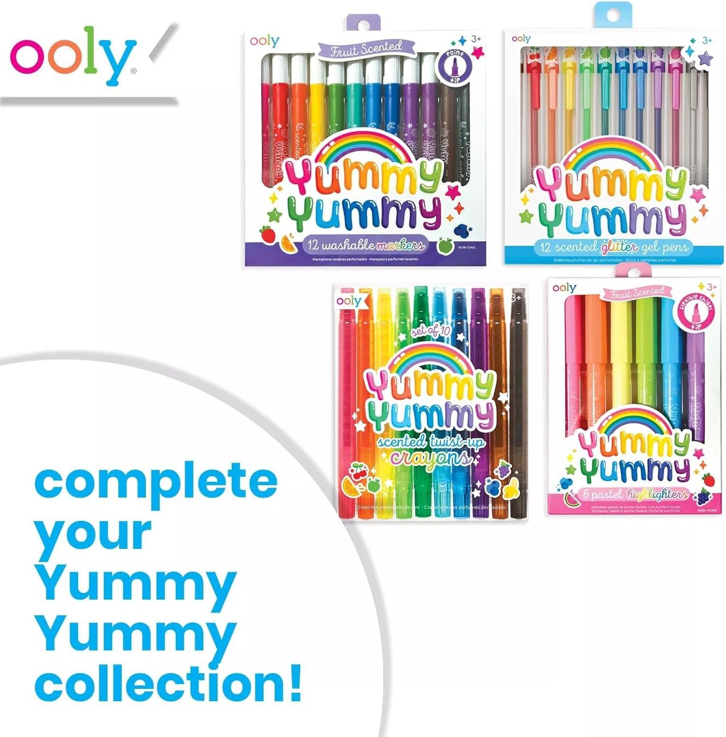 image:imageOoly Yummy Yummy Scented Highlighters for Kids Set of 6 Fruit Scented Pastel Highlighters Flexible Chisel Tip NonToxic Ages 3Pastel