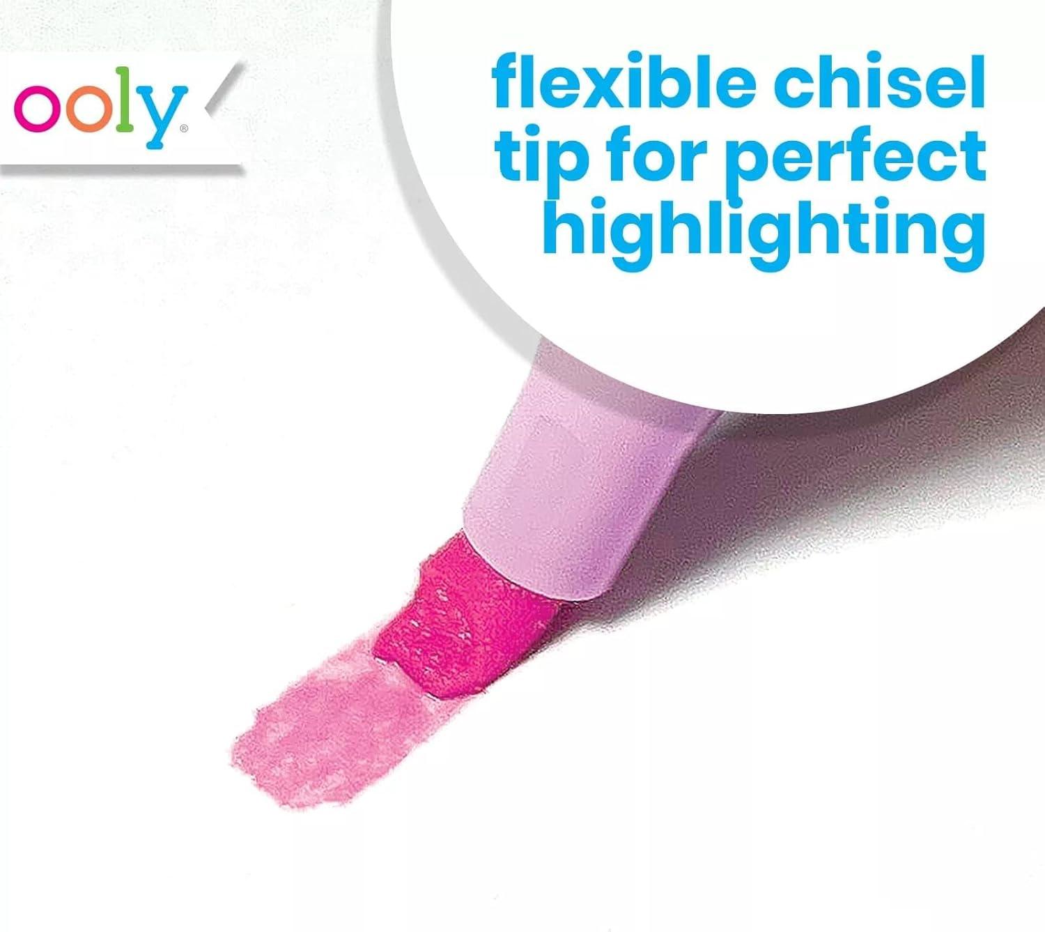 image:imageOoly Yummy Yummy Scented Highlighters for Kids Set of 6 Fruit Scented Pastel Highlighters Flexible Chisel Tip NonToxic Ages 3Pastel