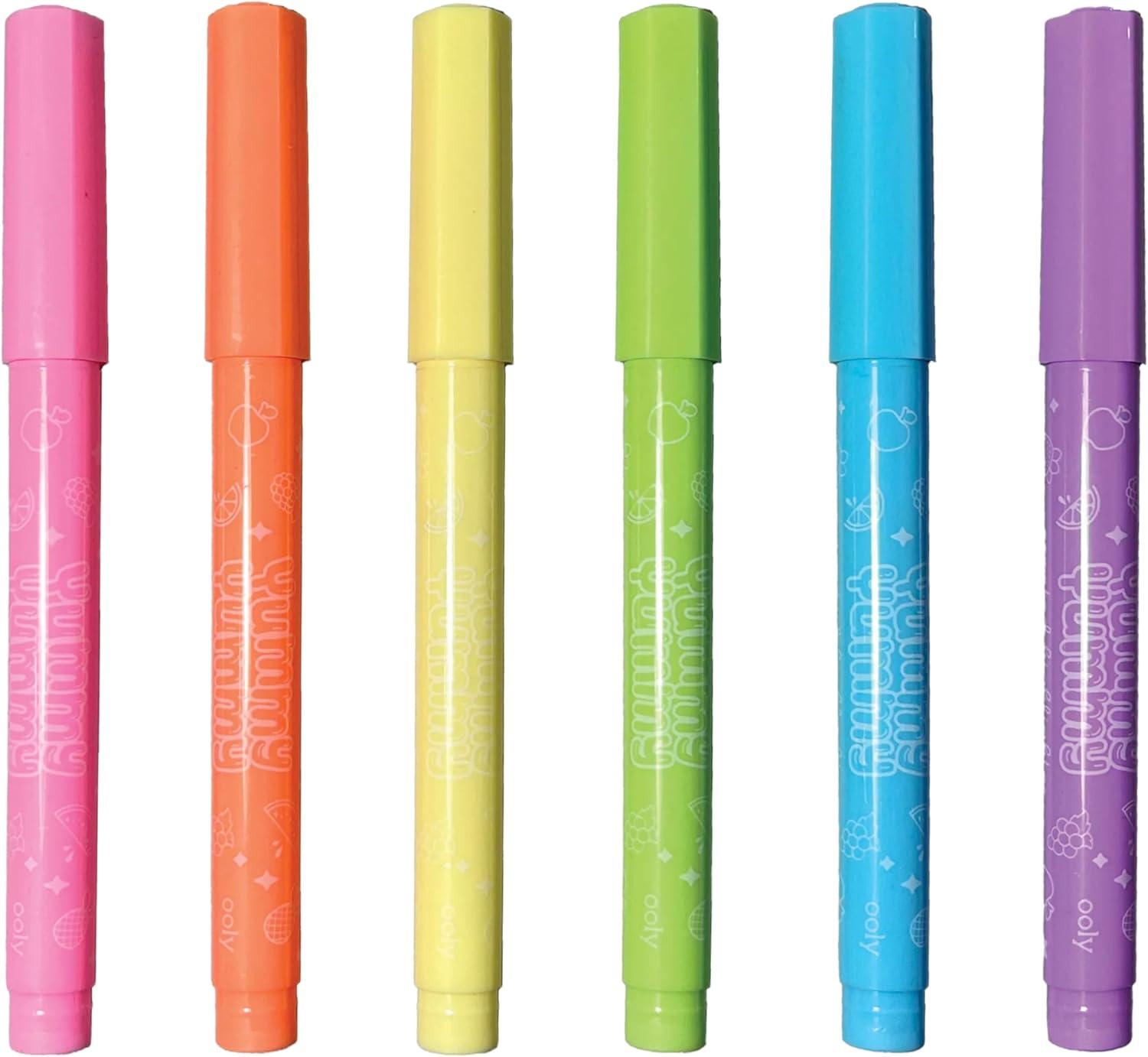 image:imageOoly Yummy Yummy Scented Highlighters for Kids Set of 6 Fruit Scented Pastel Highlighters Flexible Chisel Tip NonToxic Ages 3Pastel