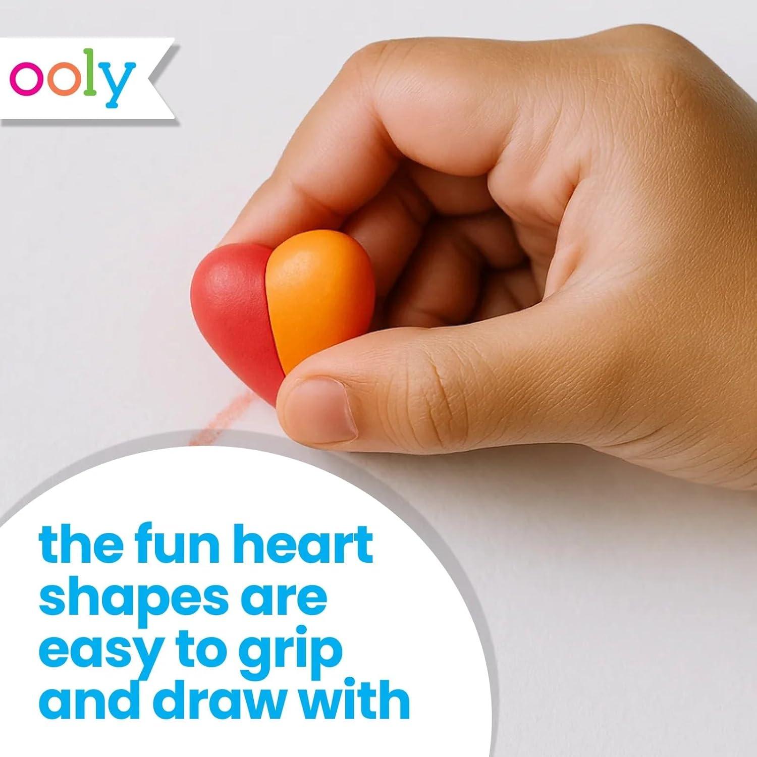 image:imageOoly Yummy Yummy Scented Twist Up Crayons for Kids Set of 10 NonToxic Fruit Scented TwistUp Crayon Set Ages 3Heart Crayons