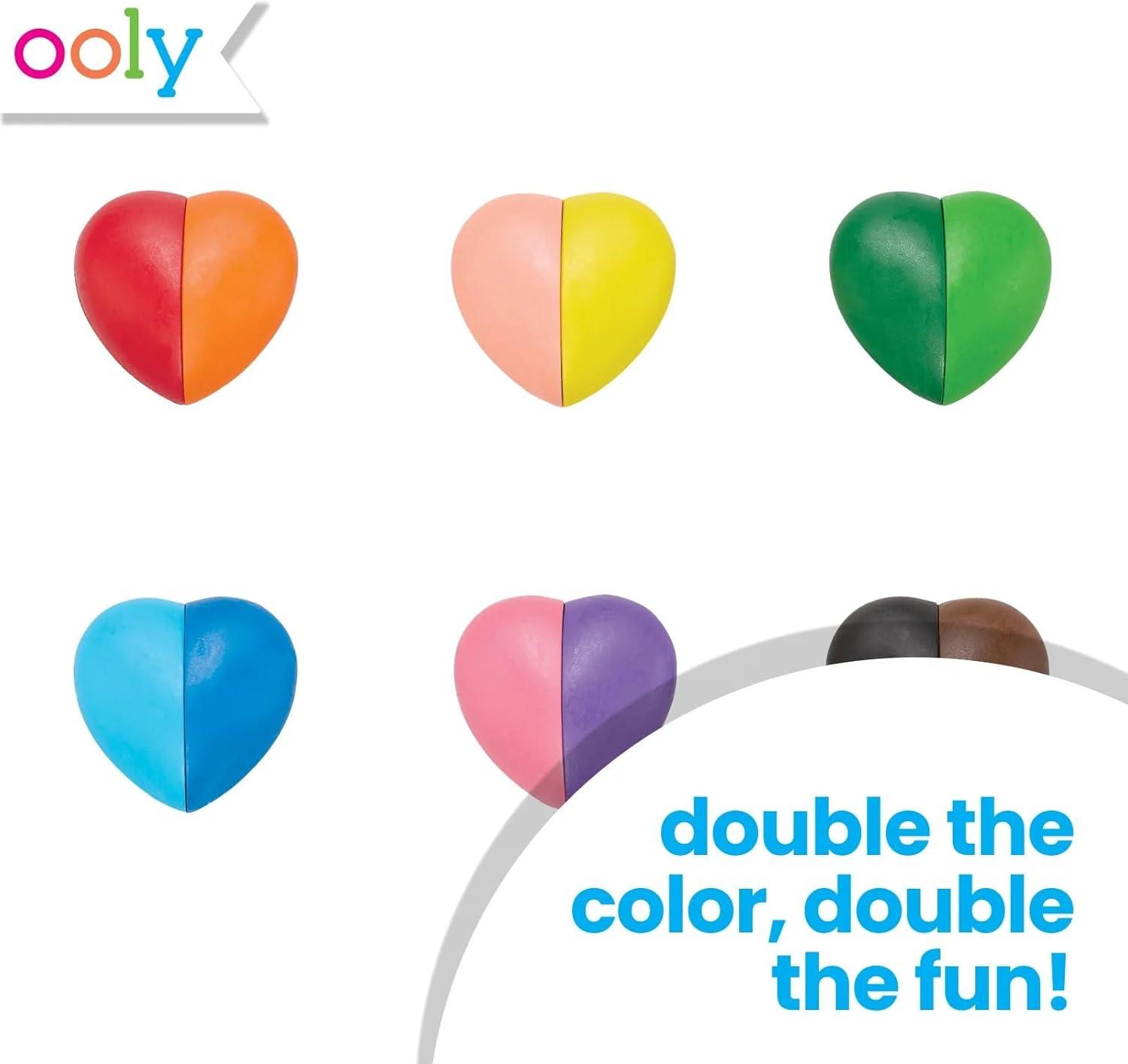 image:imageOoly Yummy Yummy Scented Twist Up Crayons for Kids Set of 10 NonToxic Fruit Scented TwistUp Crayon Set Ages 3Heart Crayons