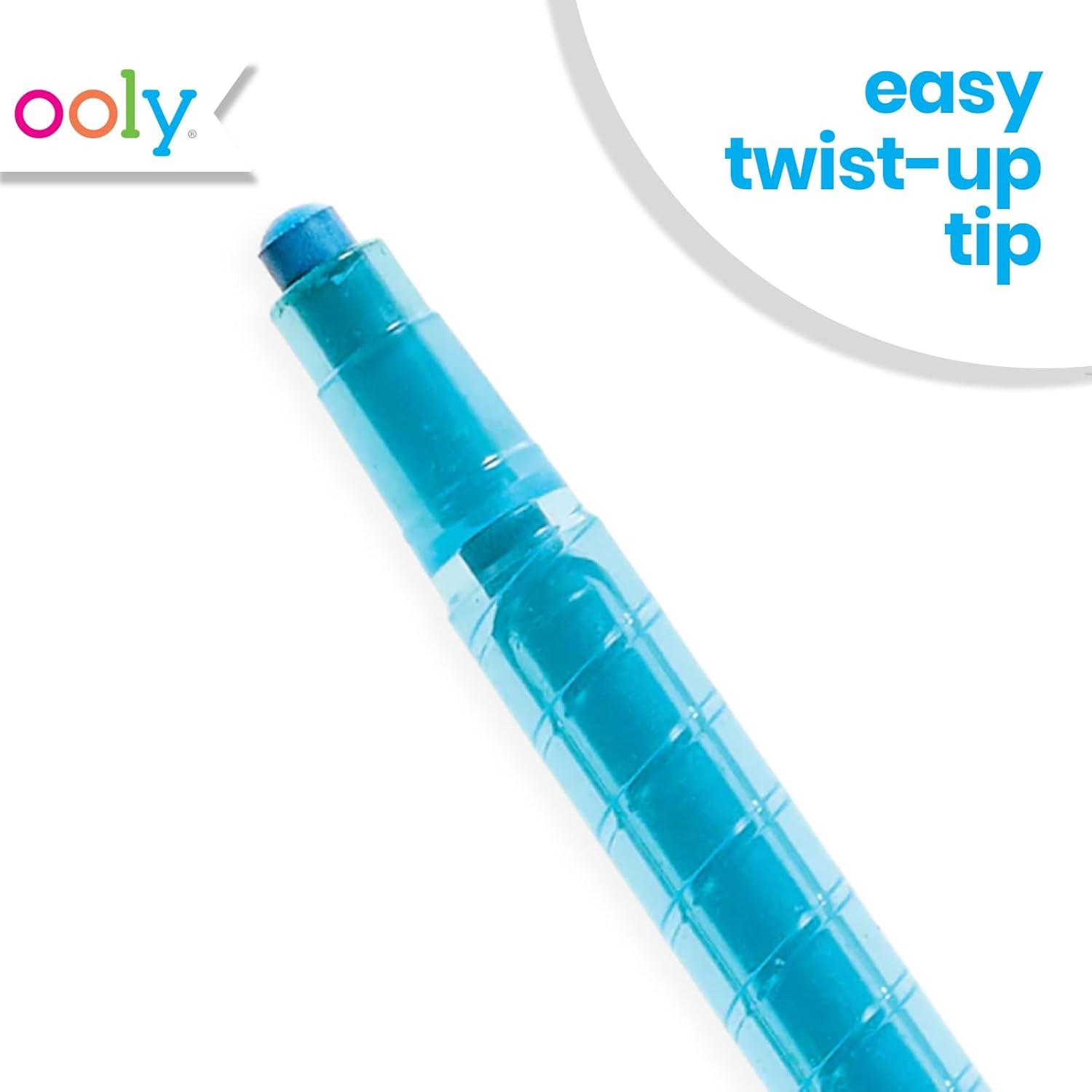 image:imageOoly Yummy Yummy Scented Twist Up Crayons for Kids Set of 10 NonToxic Fruit Scented TwistUp Crayon Set Ages 3Twist Up Crayon
