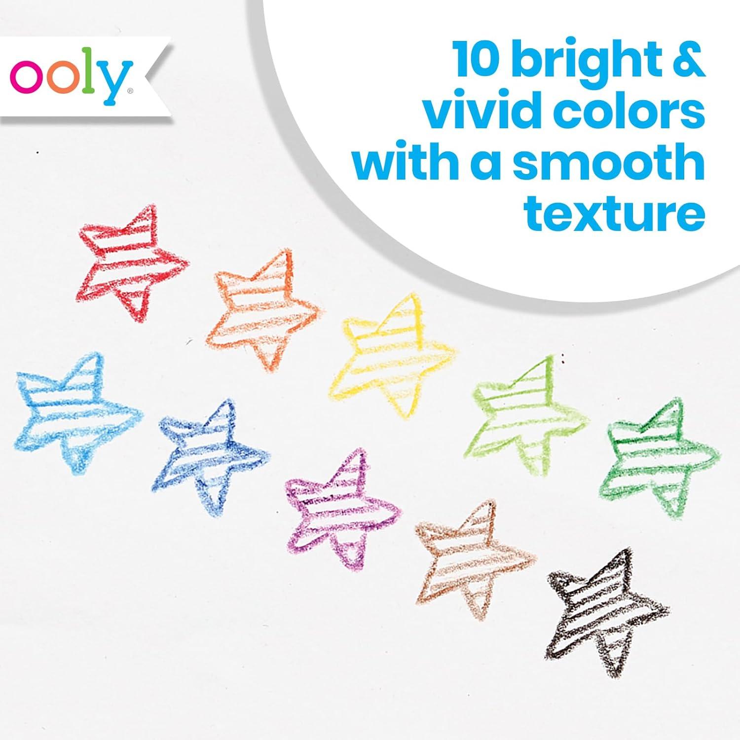 image:imageOoly Yummy Yummy Scented Twist Up Crayons for Kids Set of 10 NonToxic Fruit Scented TwistUp Crayon Set Ages 3Twist Up Crayon