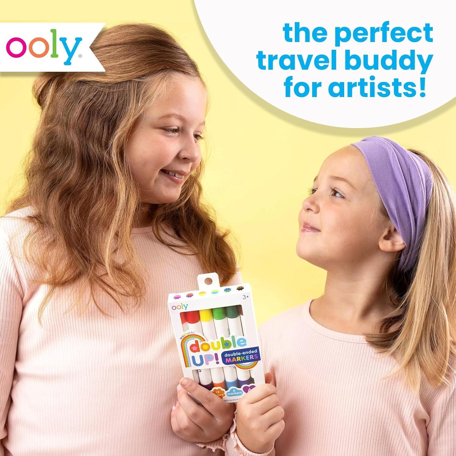 image:imageOoly x Peanuts DoubleSided Stamping Markers with Peanuts Characters and Brush Tips Stamps include Snoopy Woodstock Charlie Brown and MoreDouble Up Markers Set of 6