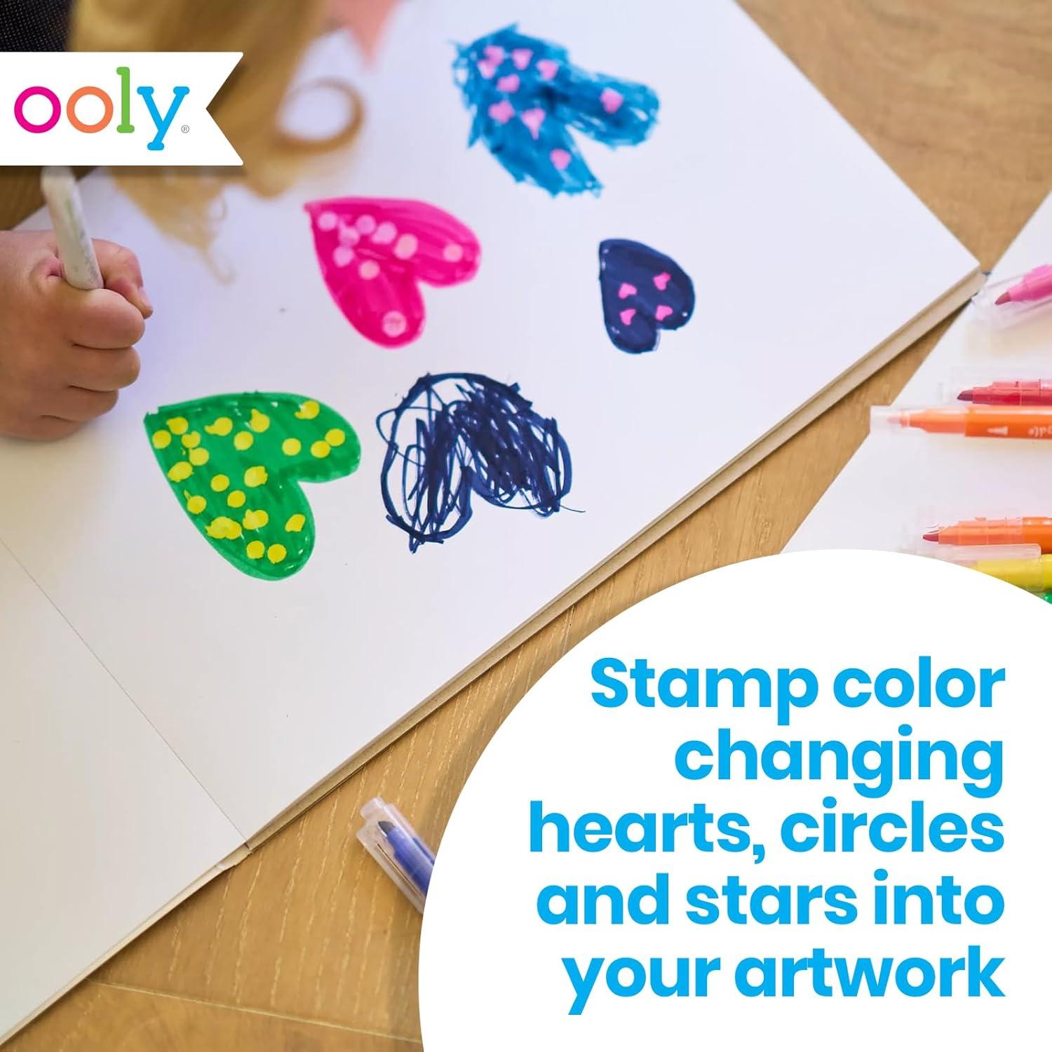 image:imageOoly x Peanuts DoubleSided Stamping Markers with Peanuts Characters and Brush Tips Stamps include Snoopy Woodstock Charlie Brown and MoreStampADoodle DoubleEnded Markers