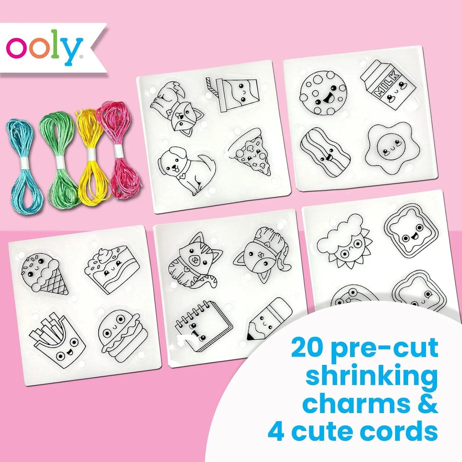 image:imageOoly x Peanuts Snoopy 34 PC DIY Shrinking Art Kit for Kids with Markers 20 Plastic Pre Cut Charms and More No Mess Creative Activity Jewelry Making KitBFF Bracelet Kit