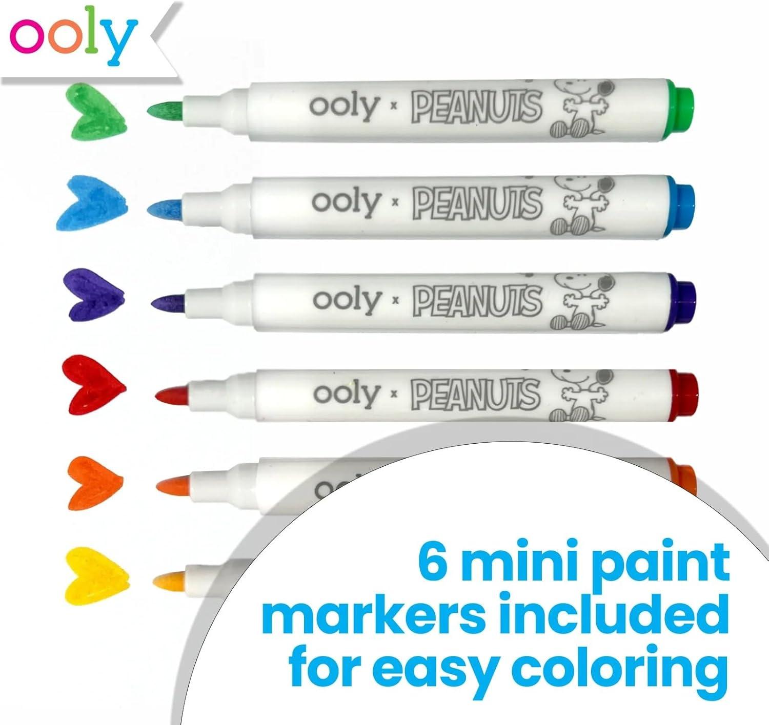 image:imageOoly x Peanuts Snoopy 34 PC DIY Shrinking Art Kit for Kids with Markers 20 Plastic Pre Cut Charms and More No Mess Creative Activity Jewelry Making KitPeanuts Snoopy Woodstock