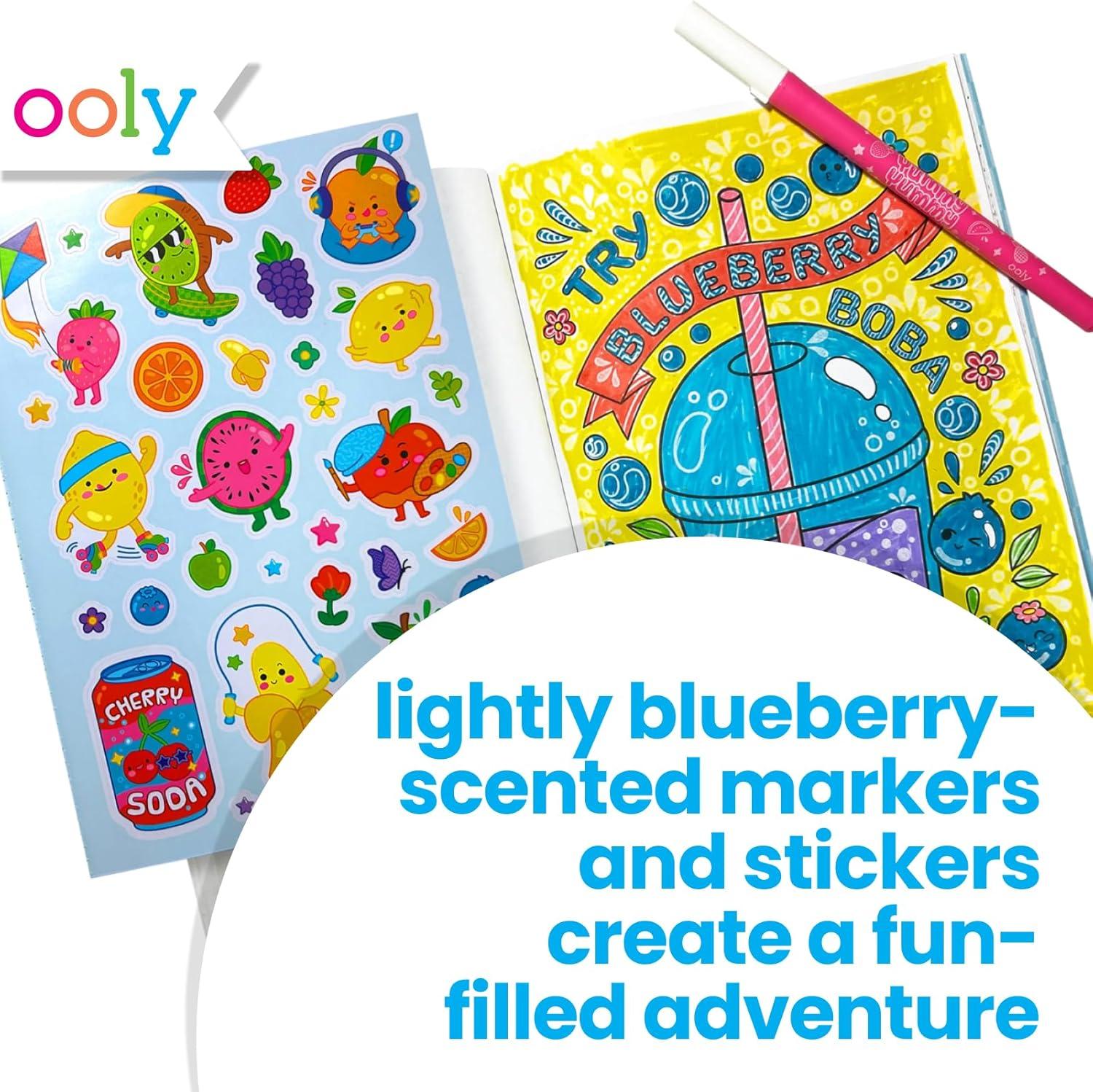 image:imageOoly x Peanuts Snoopy School Coloring Travel Kit 60Page Activity Book with Coloring Sheets 4 DoubleEnded Markers  8 Colors 2 Sticker Sheets Puzzles amp Games Snoopy amp Charlie Brown Art SetScented Coloring Kit