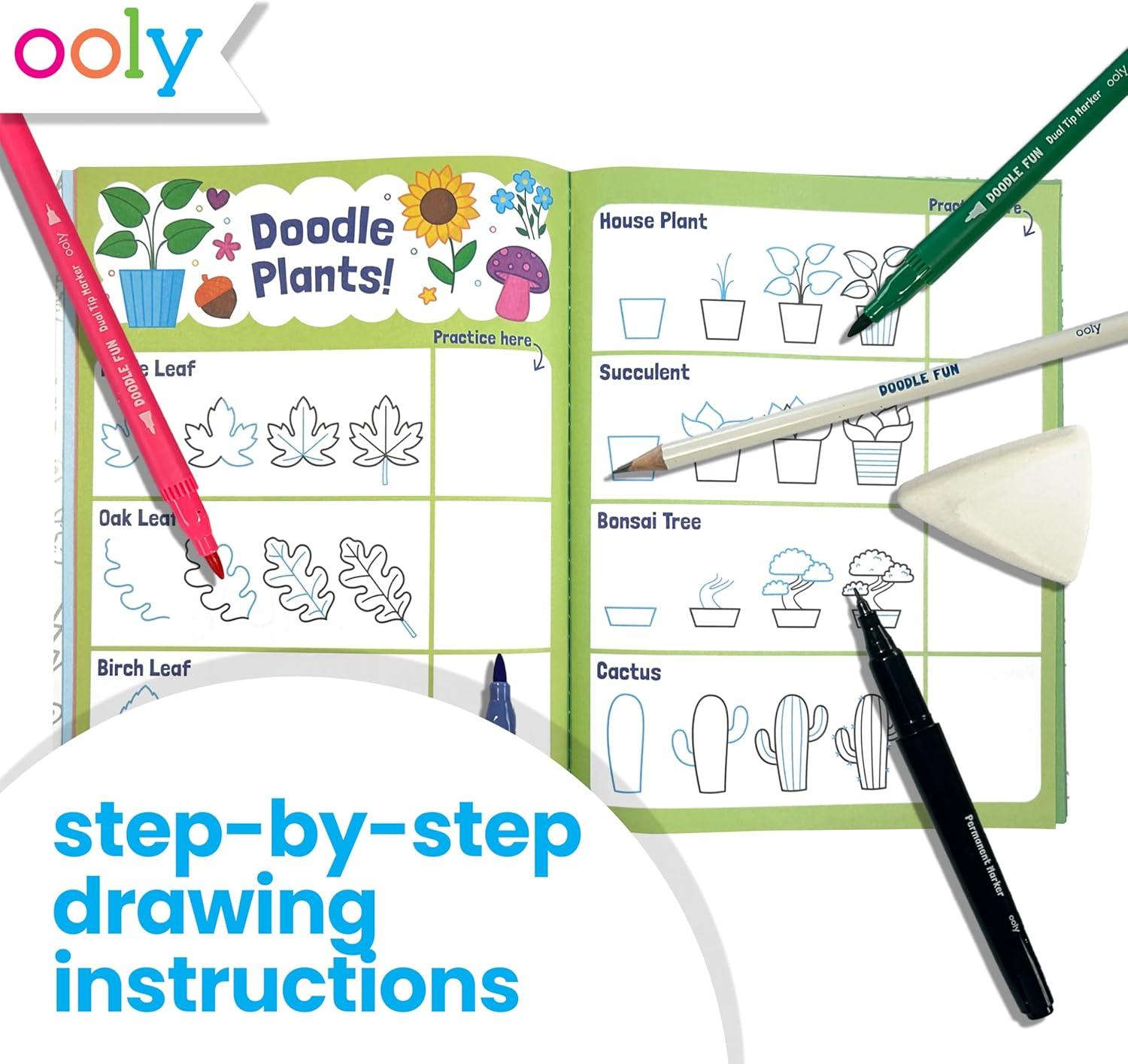 image:imageOoly x Peanuts Snoopy School Coloring Travel Kit 60Page Activity Book with Coloring Sheets 4 DoubleEnded Markers  8 Colors 2 Sticker Sheets Puzzles amp Games Snoopy amp Charlie Brown Art SetDoodle Coloring Kit