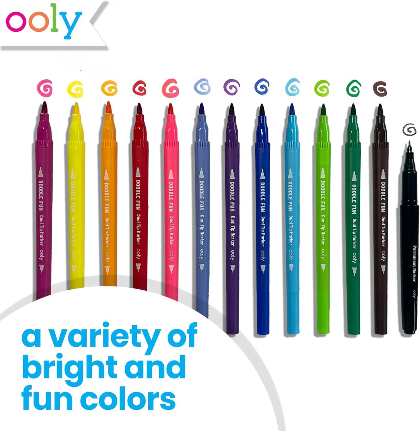 image:imageOoly x Peanuts Snoopy School Coloring Travel Kit 60Page Activity Book with Coloring Sheets 4 DoubleEnded Markers  8 Colors 2 Sticker Sheets Puzzles amp Games Snoopy amp Charlie Brown Art SetDoodle Coloring Kit