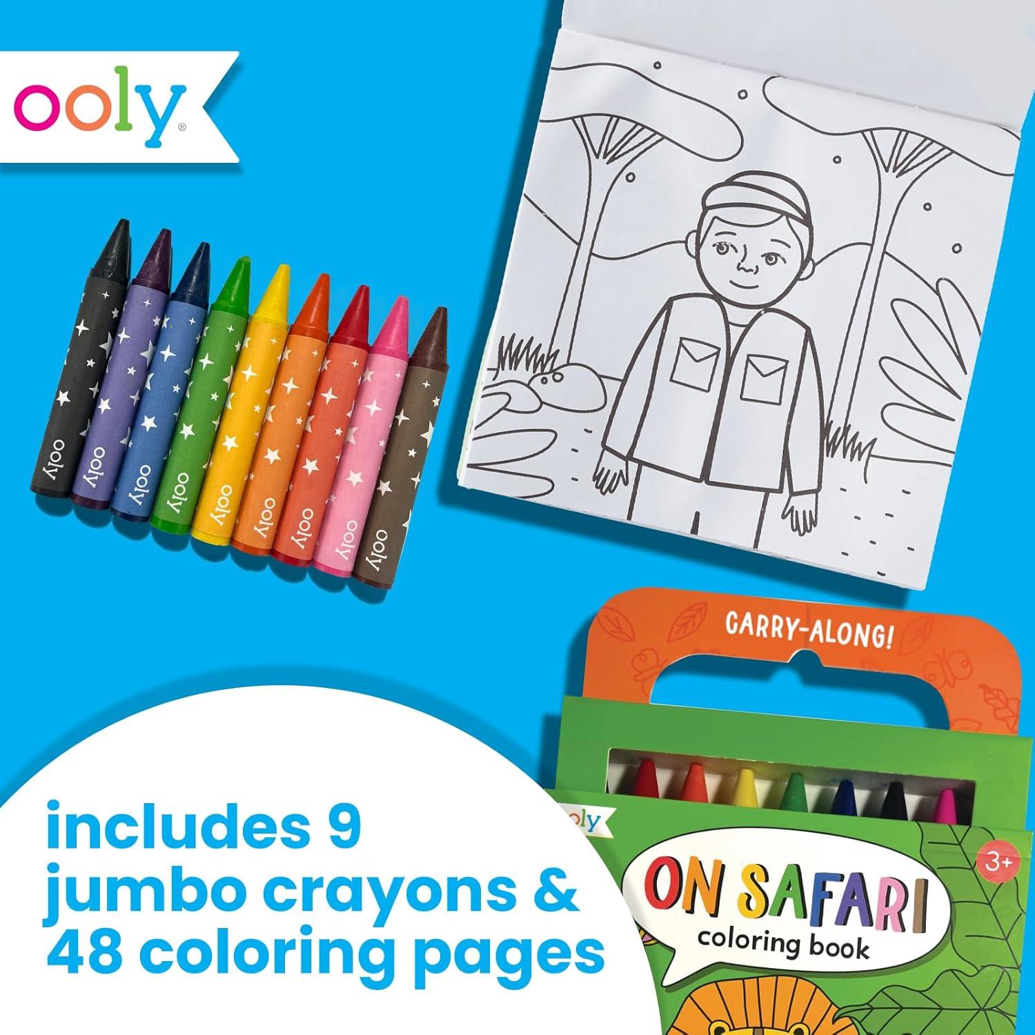 image:imageOoly x Peanuts Travel Art Kit with 9 Jumbo Crayons amp 48 Themed Coloring Pages amp Case for Easy Traveling Art Creation Perfect Airplane amp Road Trip Activities for KidsSafari